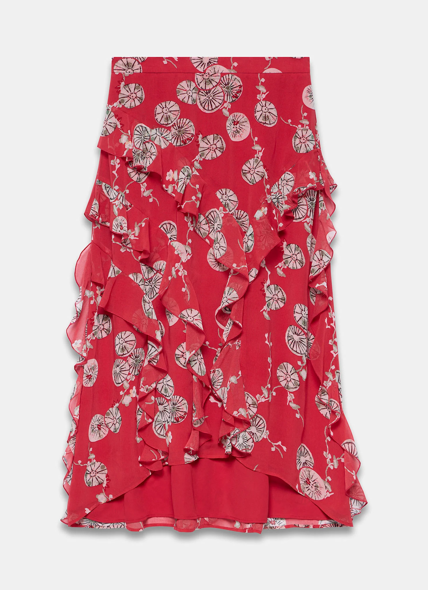 5150-red-printed-ruffle-maxi-skirt-6.webp Red Printed Ruffle Maxi Skirt