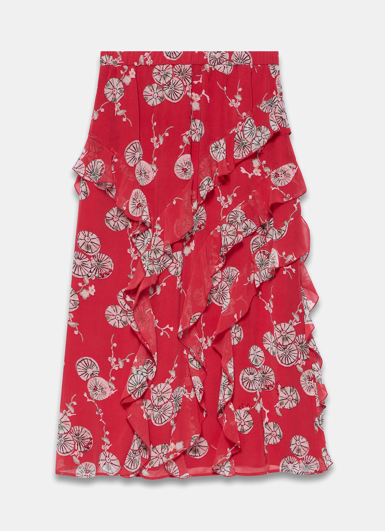 5150-red-printed-ruffle-maxi-skirt-7.webp Red Printed Ruffle Maxi Skirt