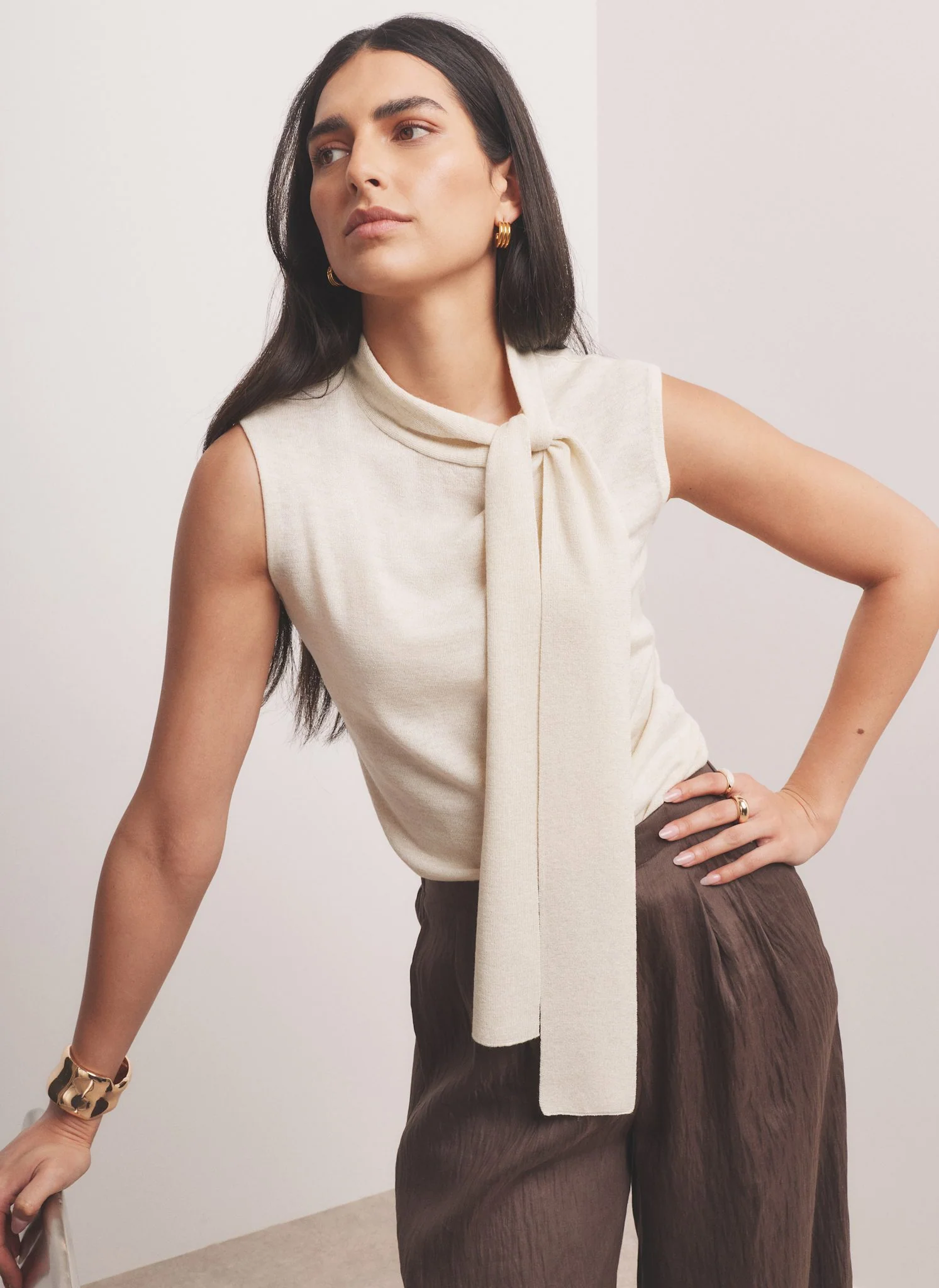 5323-xs-xs-variation-2.webp Gold Metallic Knit Tie Neck Top