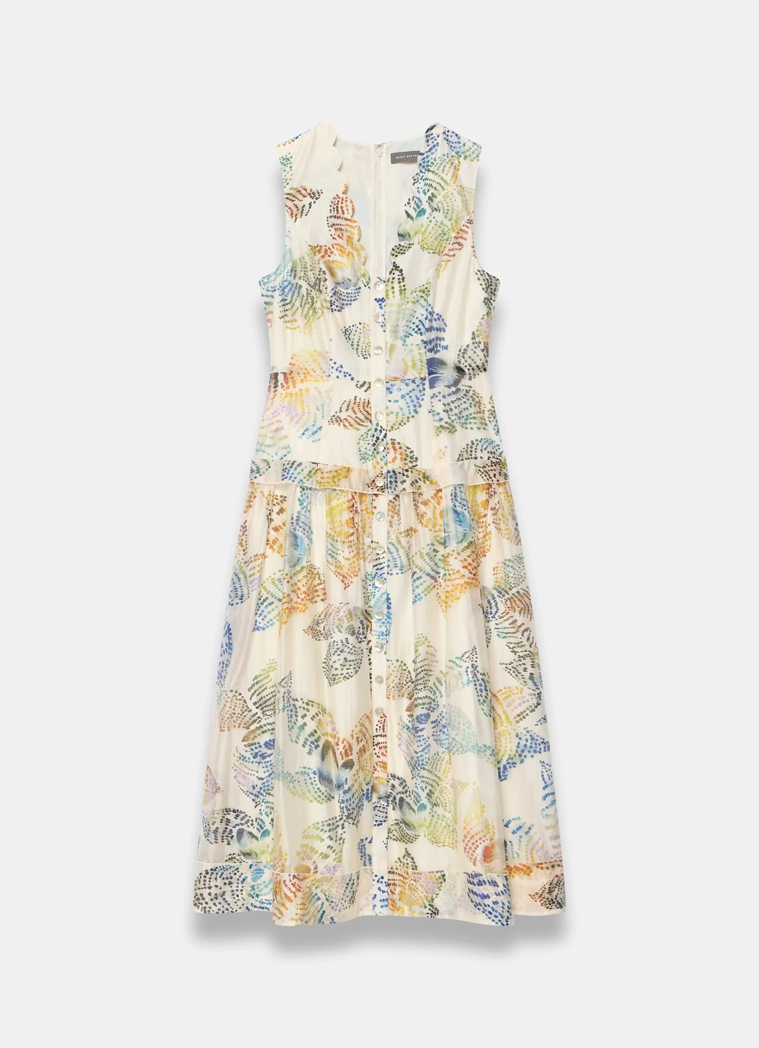 5396-cream-floral-print-drop-waist-midi-dress-6.webp Cream Floral Print Drop Waist Midi Dress