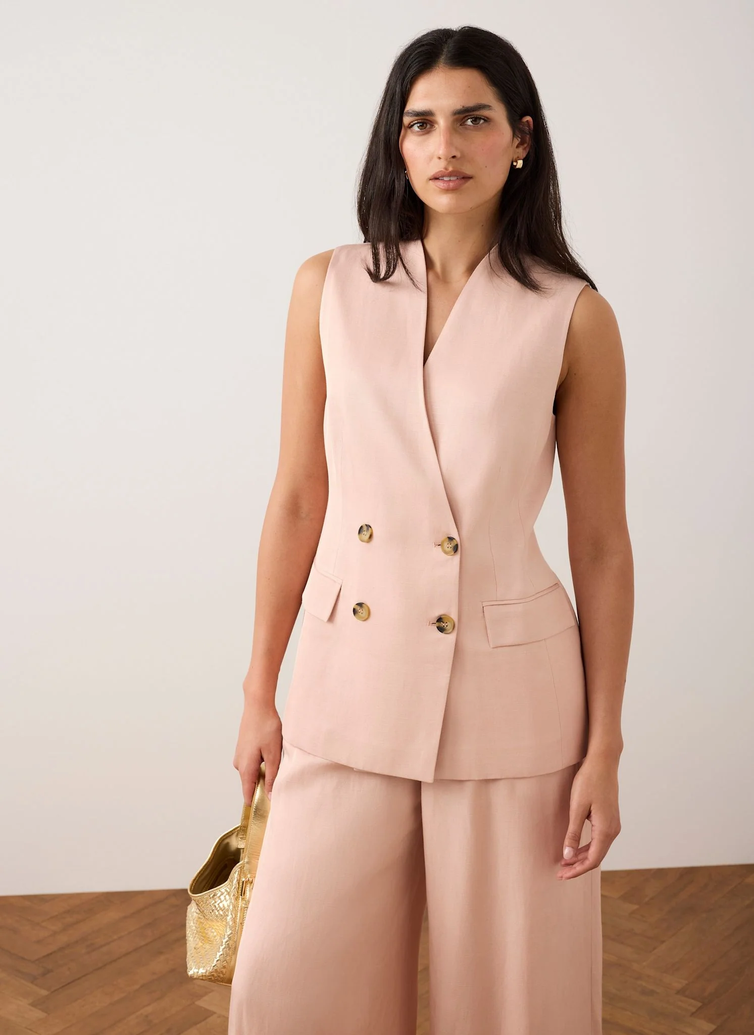 5420-pink-tailored-longline-waistcoat-2.webp Pink Tailored Longline Waistcoat