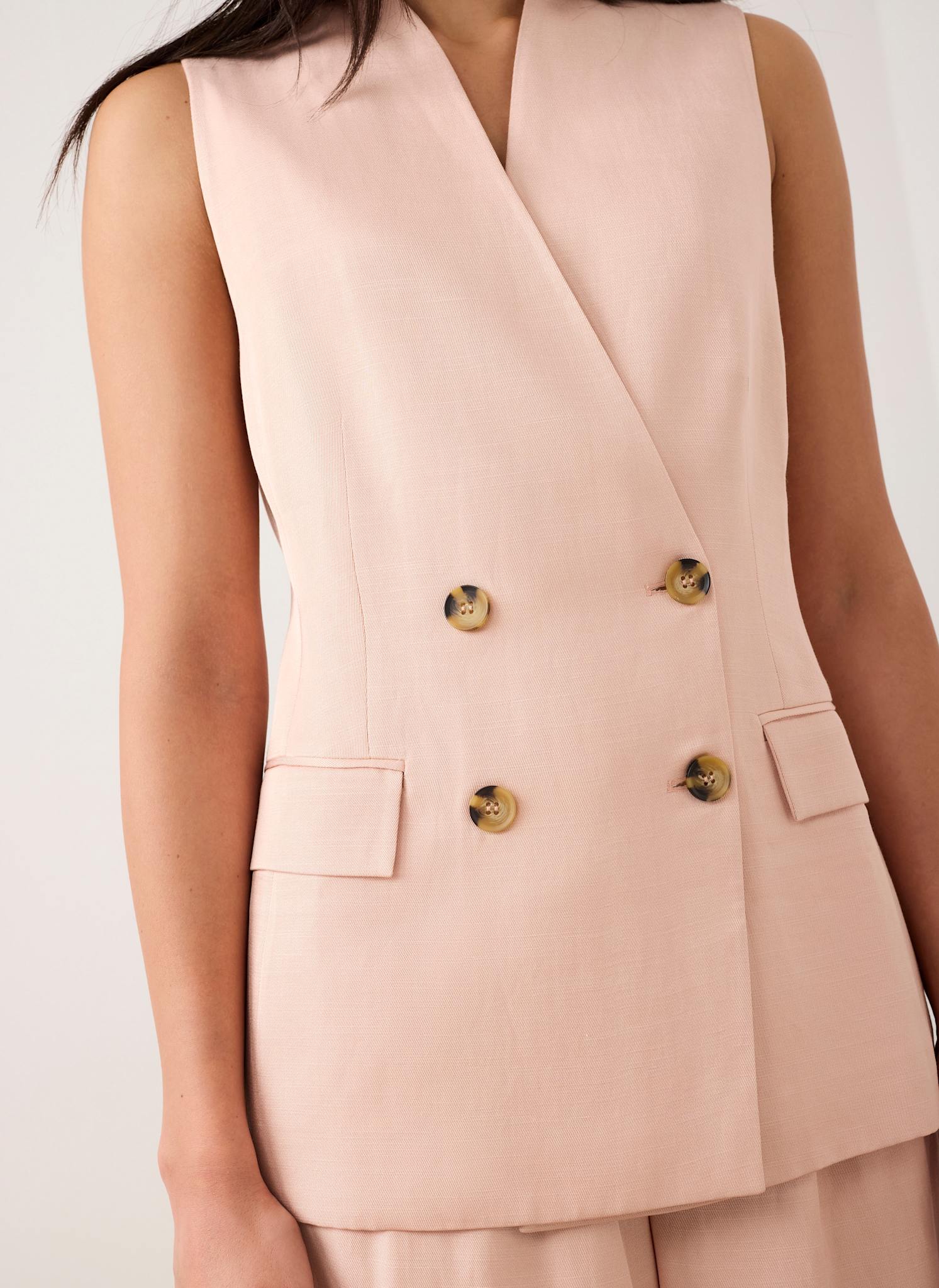 5420-pink-tailored-longline-waistcoat-3.jpg Pink Tailored Longline Waistcoat
