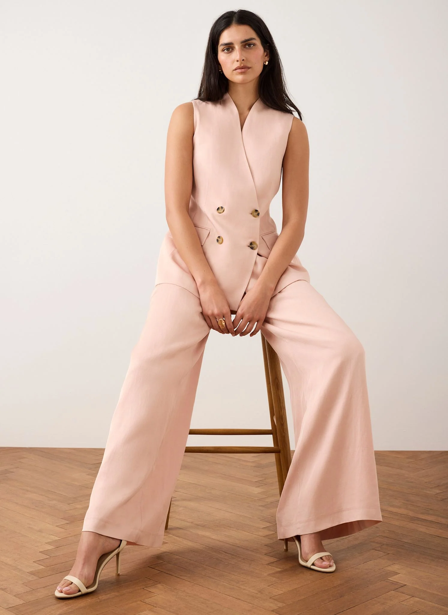 5420-pink-tailored-longline-waistcoat-4.webp Pink Tailored Longline Waistcoat