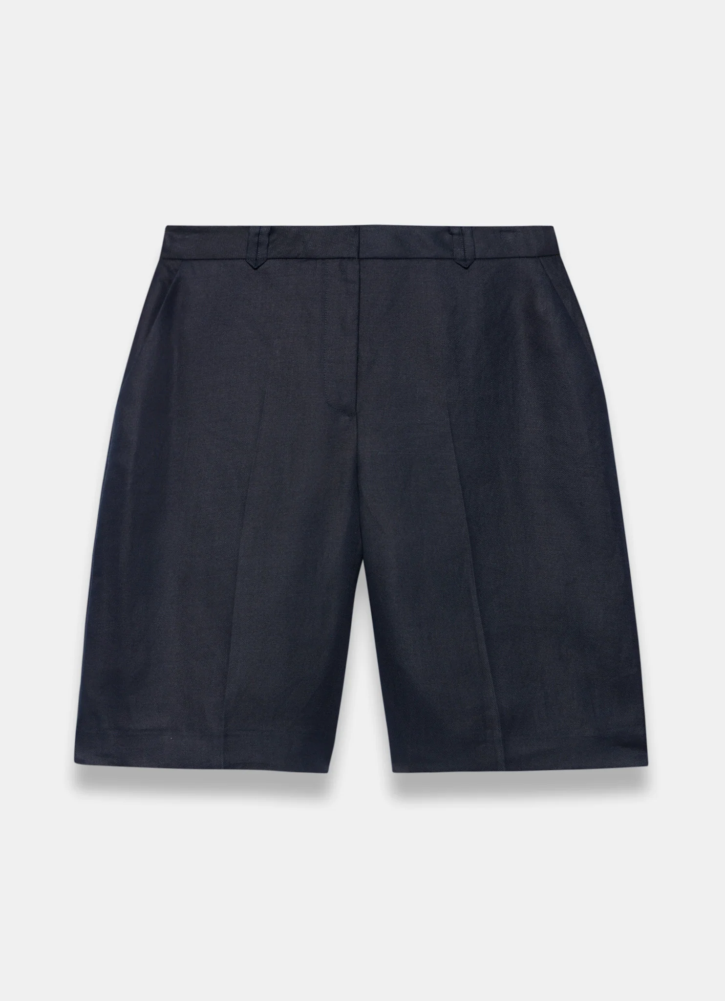 5468-navy-ramie-longline-tailored-shorts-7.webp Navy Ramie Longline Tailored Shorts