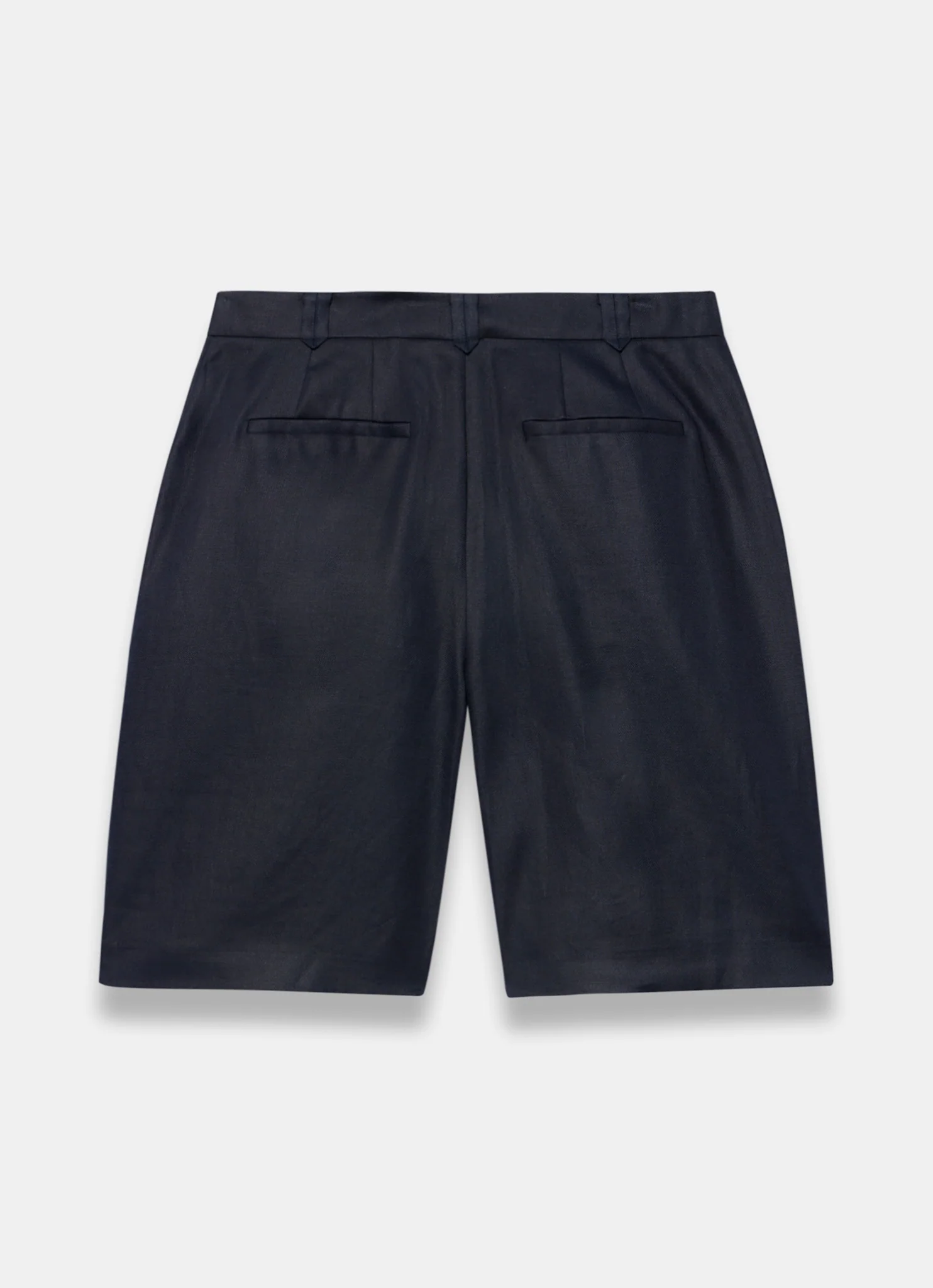 5468-navy-ramie-longline-tailored-shorts-8.webp Navy Ramie Longline Tailored Shorts