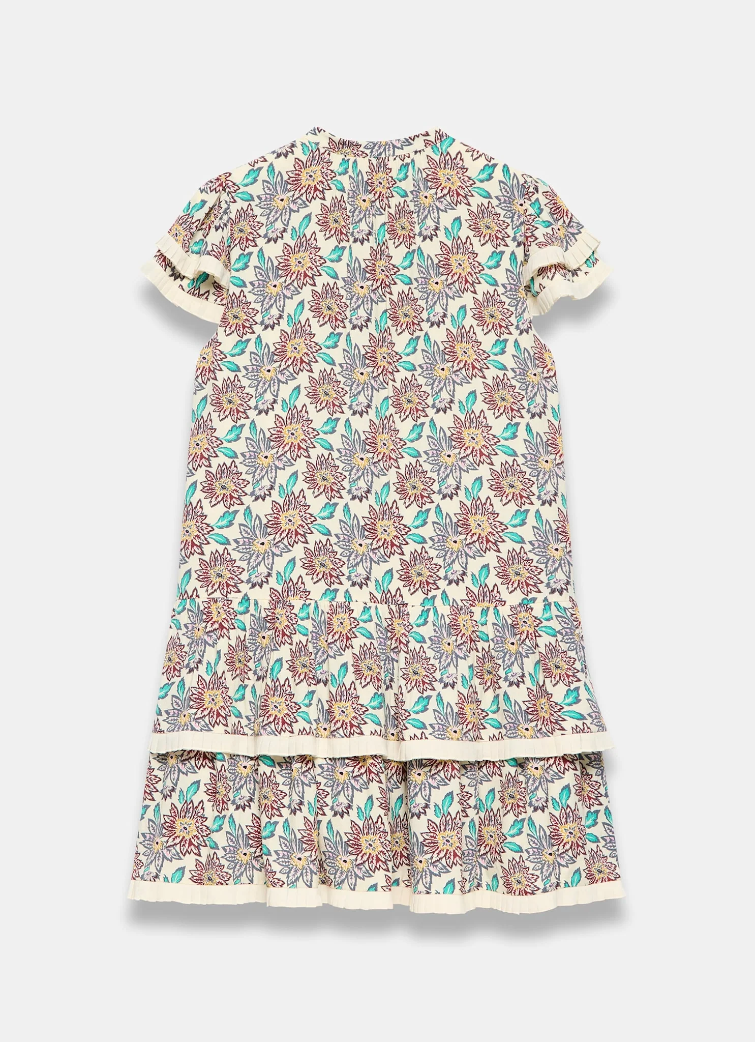 Cream Floral Print Mini Dress