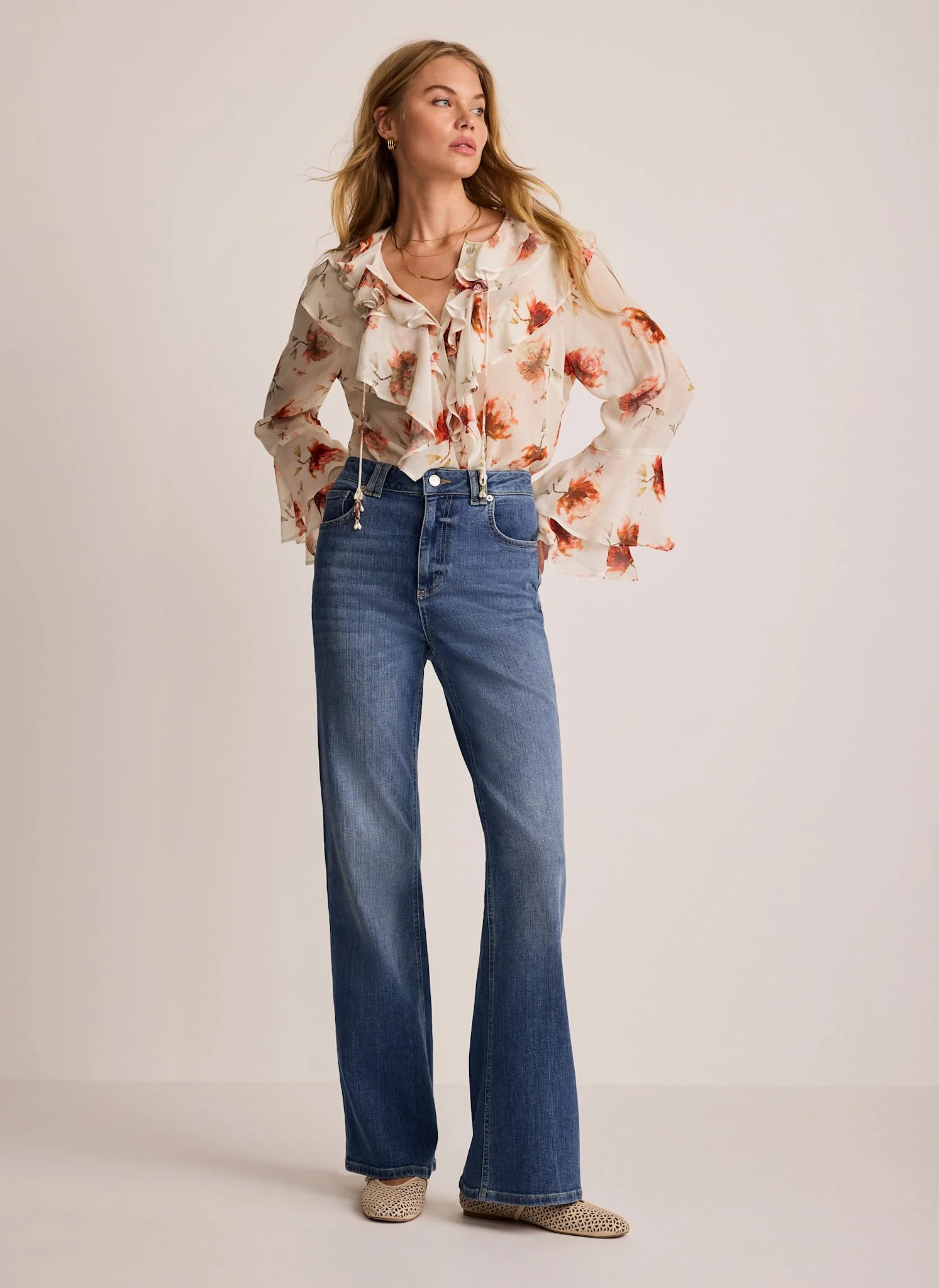 5504-cream-floral-print-blouse-4.webp Cream Floral Print Blouse