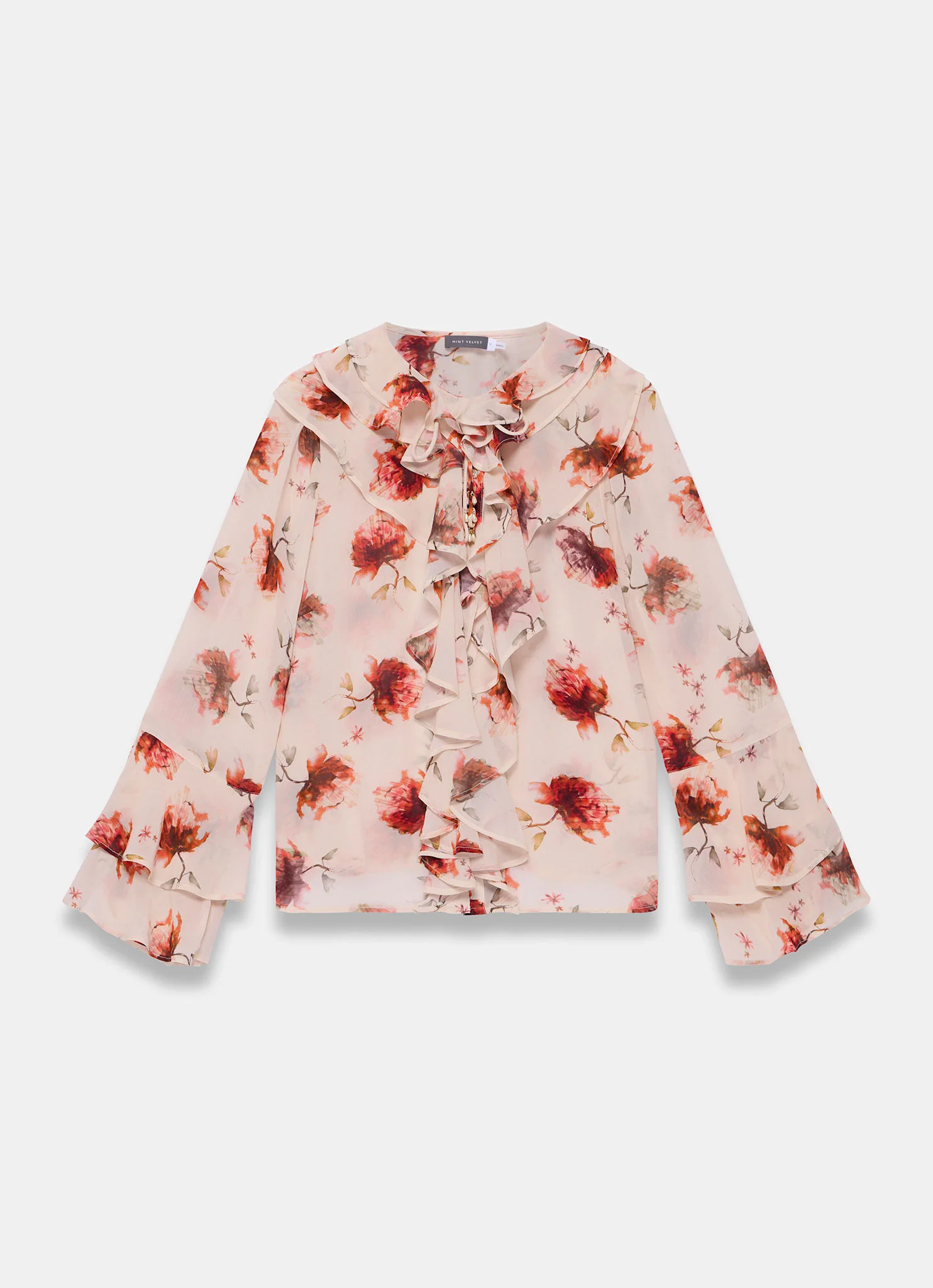 5504-cream-floral-print-blouse-6.webp Cream Floral Print Blouse