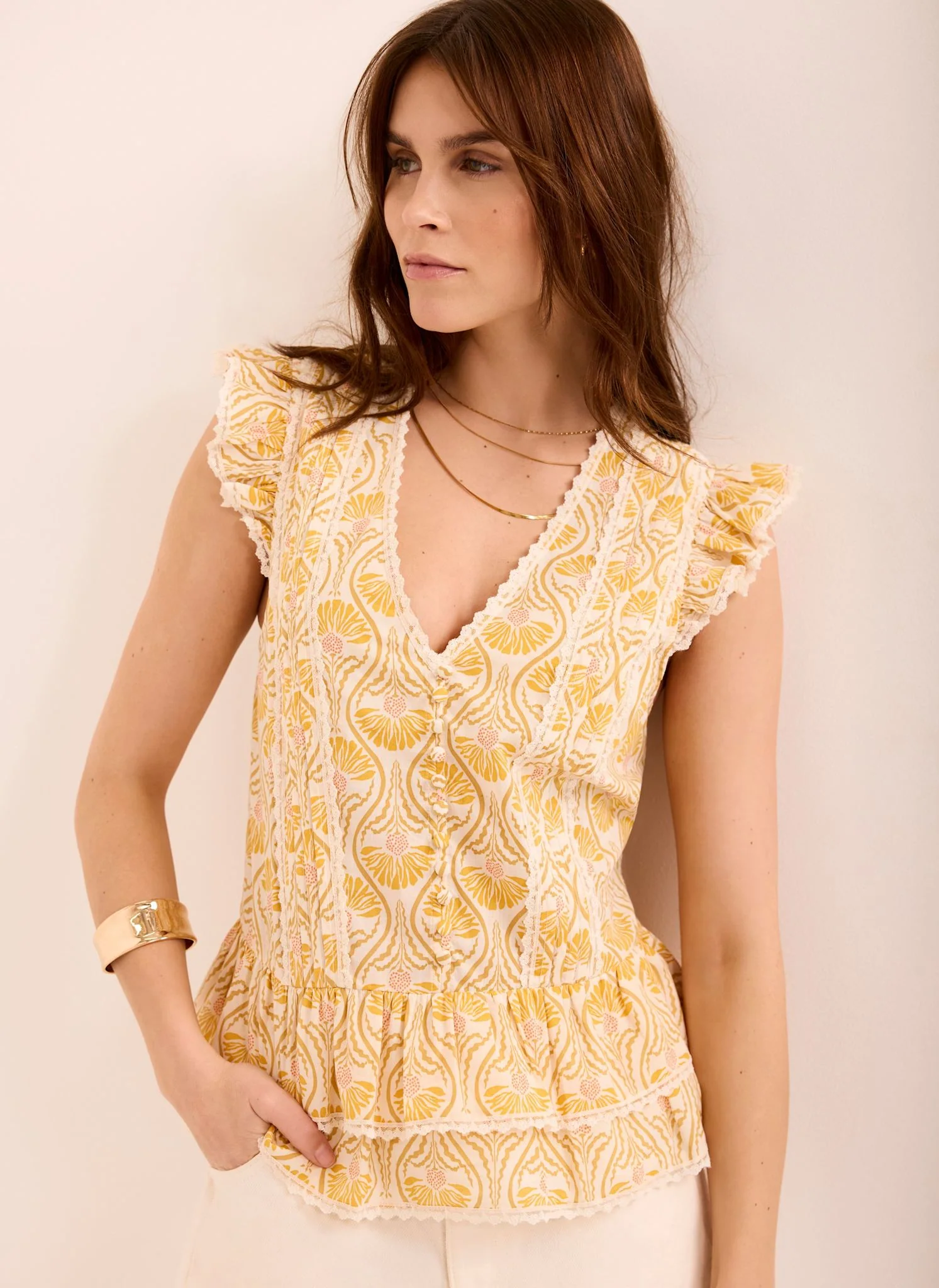 5516-yellow-cotton-floral-print-top-1.webp Yellow Cotton Floral Print Top