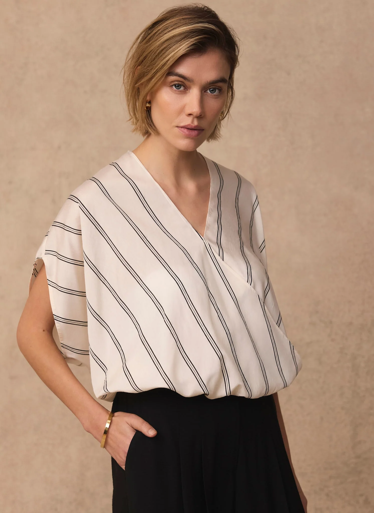 5546-neutral-pinstriped-wrap-blouse-6.webp Neutral Pinstriped Wrap Blouse