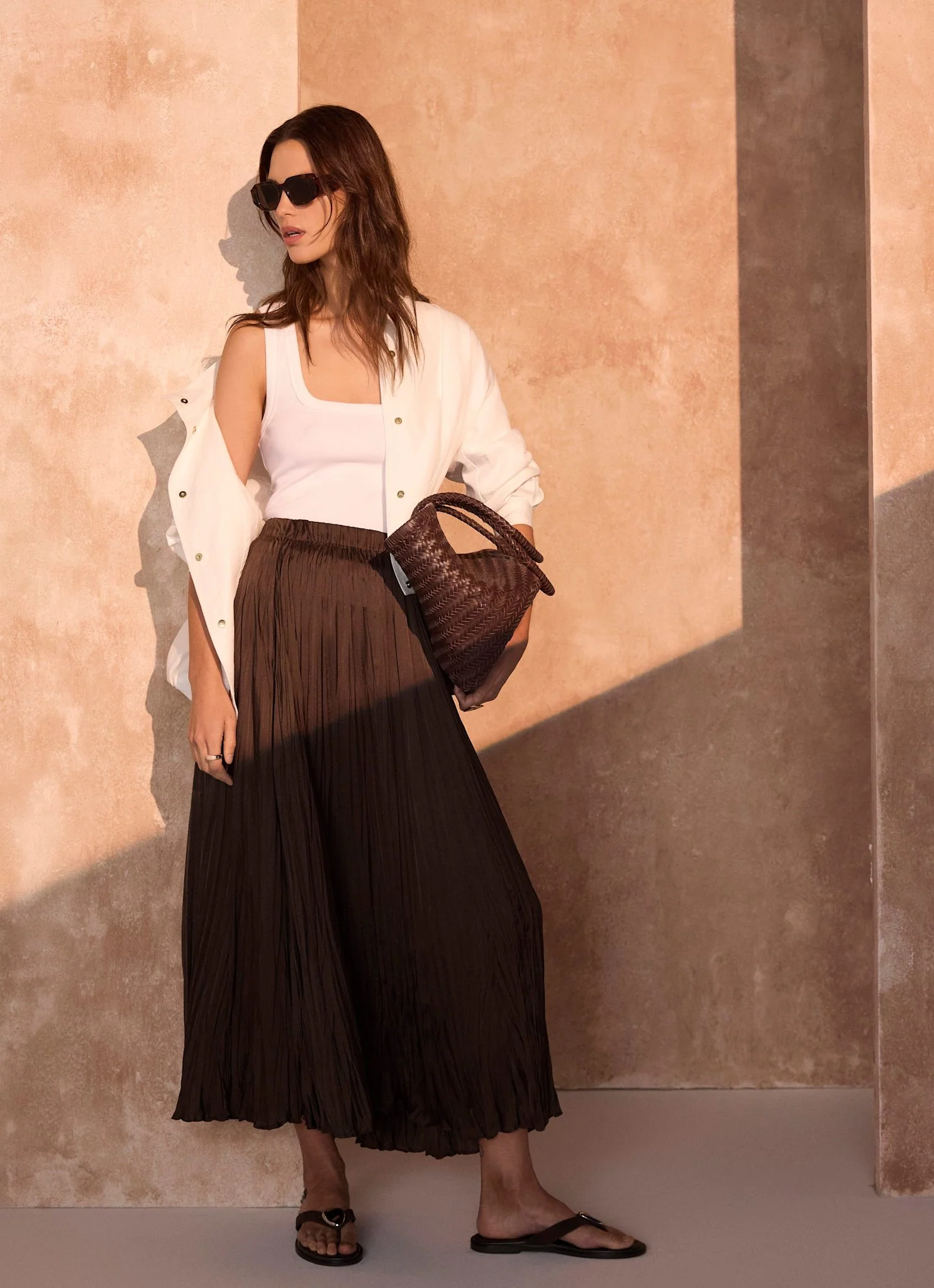 5560-brown-crinkle-maxi-skirt-1.webp Brown Crinkle Maxi Skirt