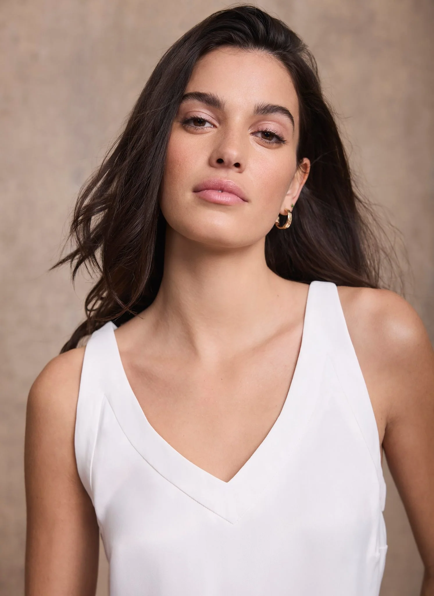 White Trim Detail Camisole Top