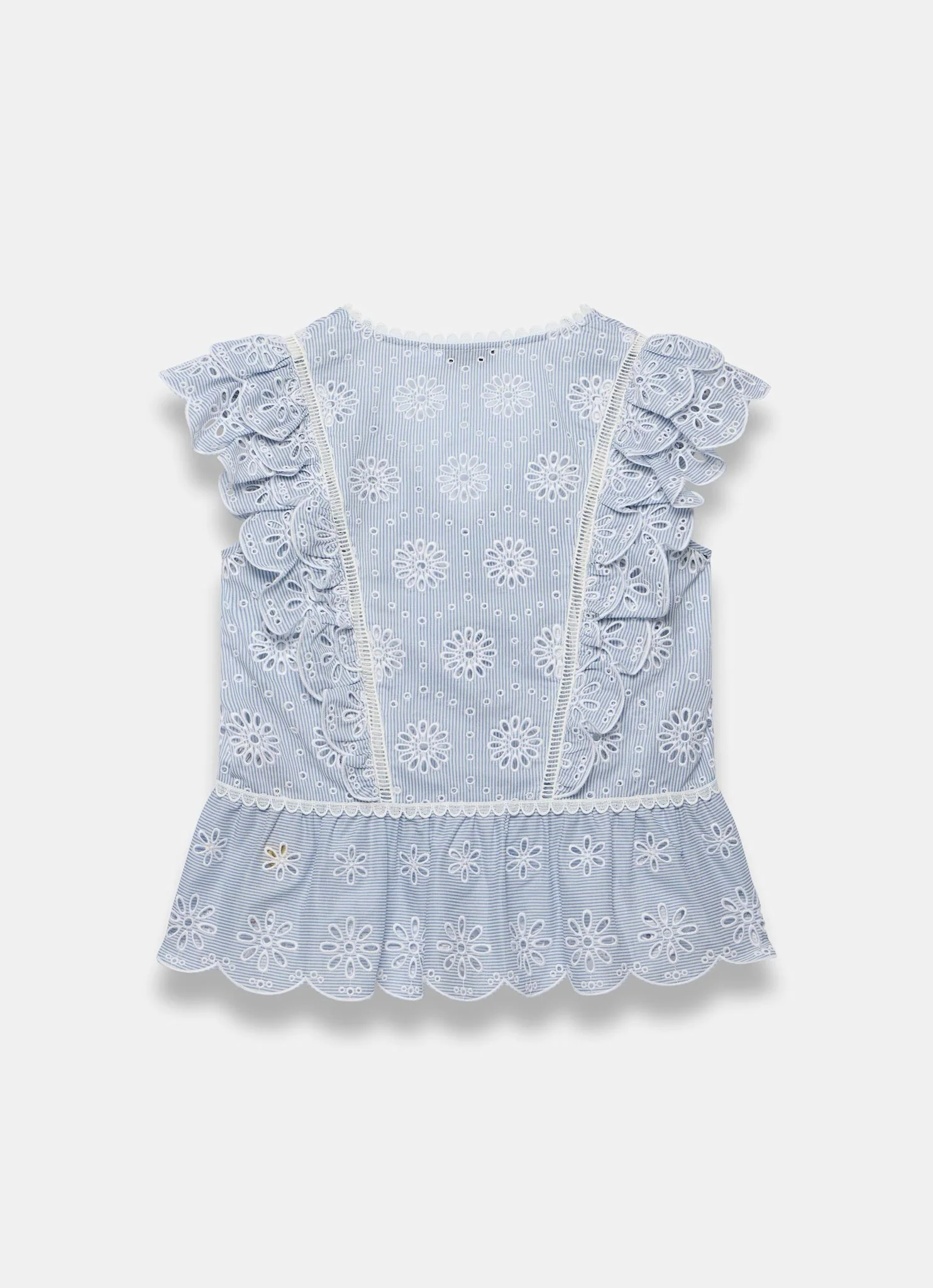 5622-blue-cotton-broderie-striped-top-7.webp Blue Cotton Broderie Striped Top