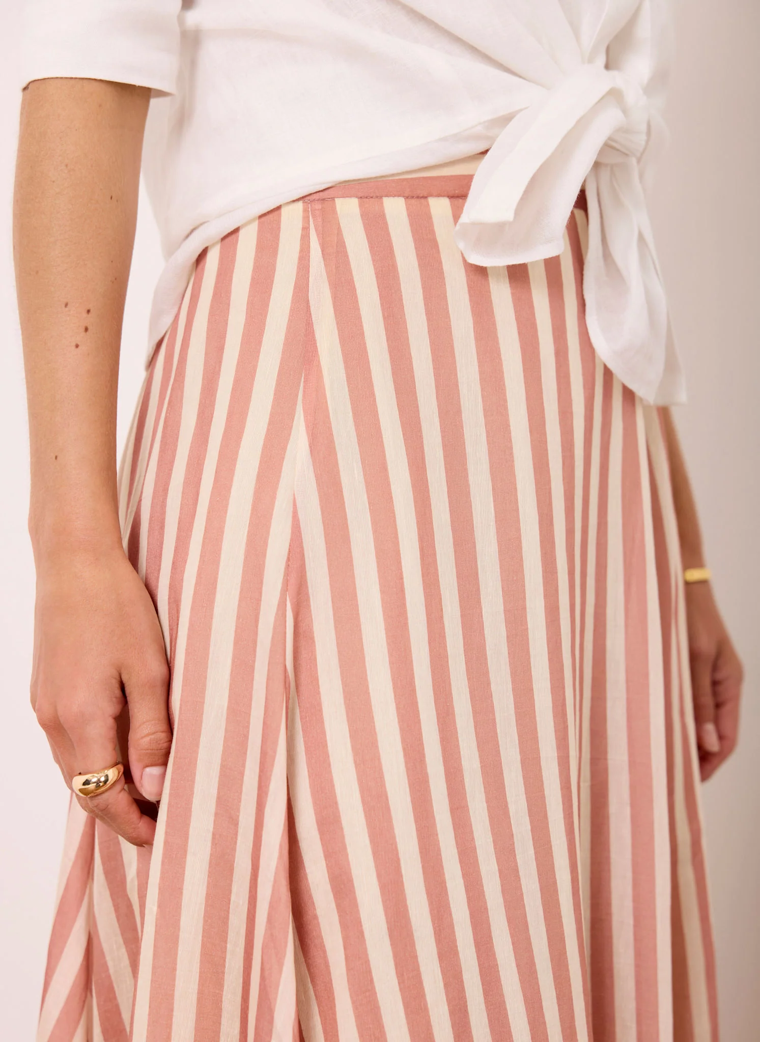 5634-orange-striped-a-line-midi-skirt-4.webp Orange Striped A Line Midi Skirt