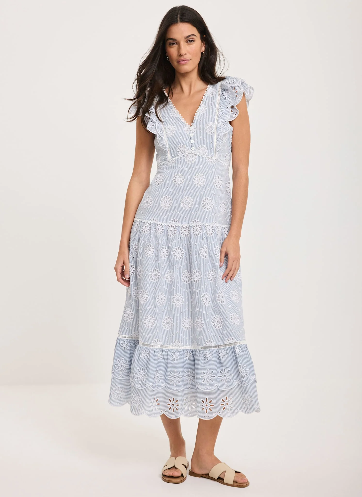 5666-blue-striped-cotton-broderie-midi-dress-1.webp Blue Striped Cotton Broderie Midi Dress