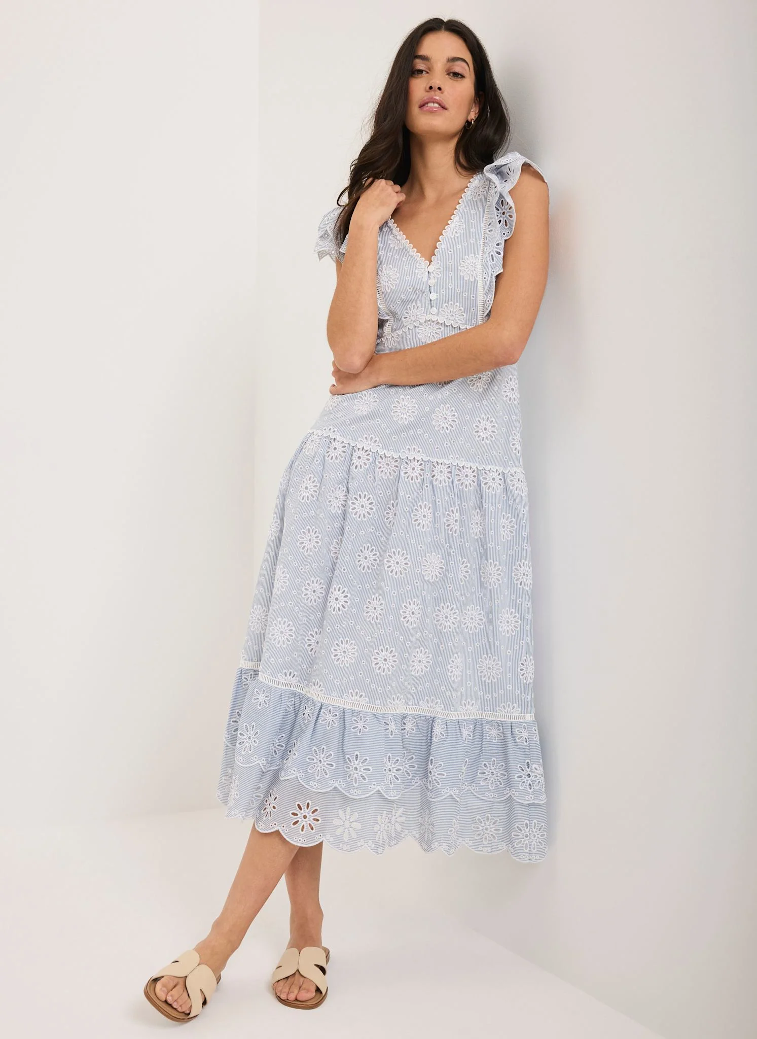 5666-blue-striped-cotton-broderie-midi-dress-4.webp Blue Striped Cotton Broderie Midi Dress