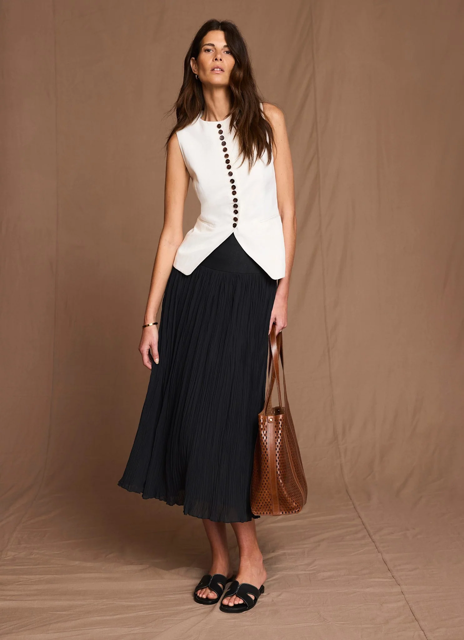 5698-black-drop-waist-crinkle-midi-skirt-2.webp Black Drop Waist Crinkle Midi Skirt