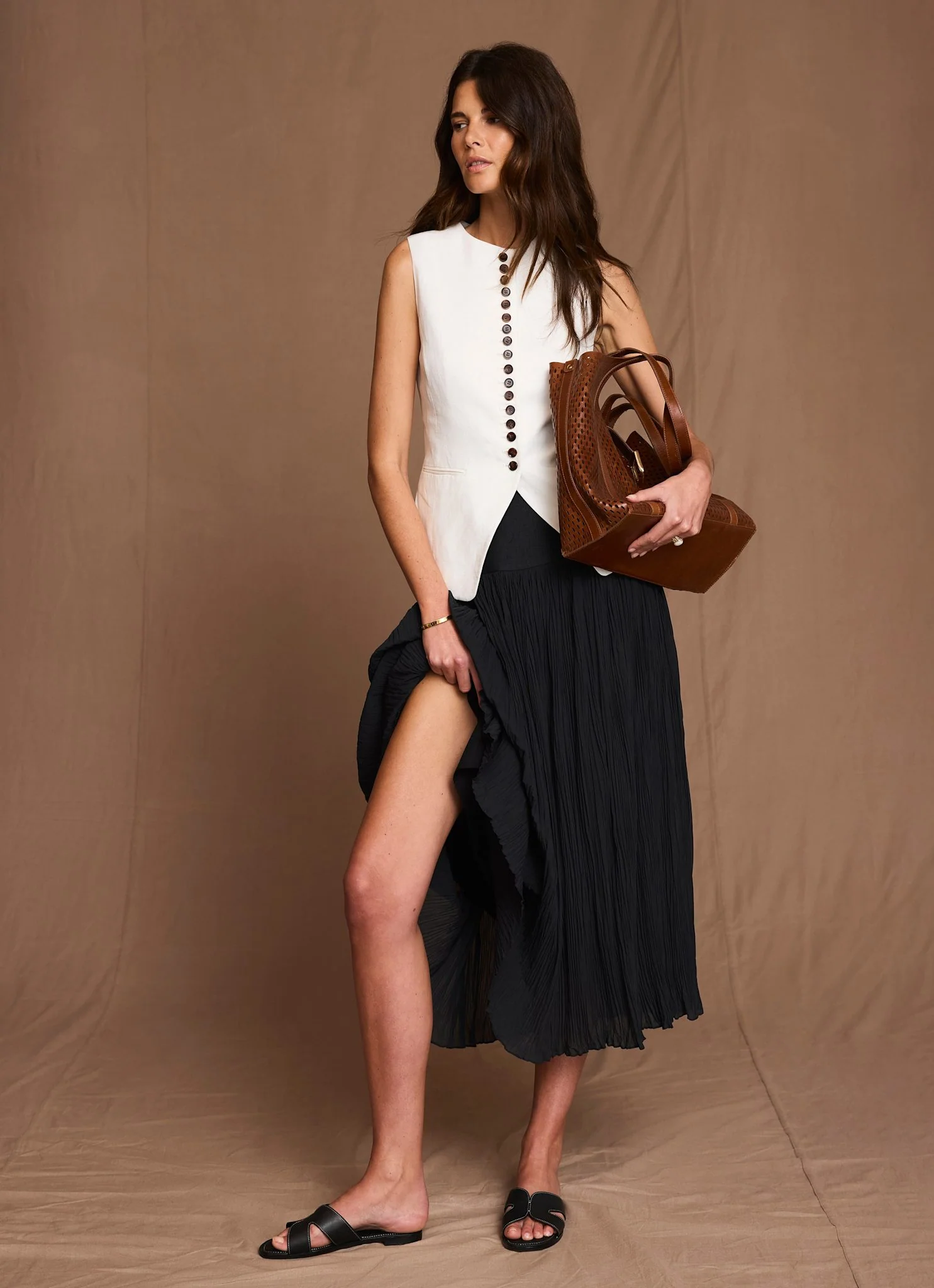 5698-black-drop-waist-crinkle-midi-skirt-3.webp Black Drop Waist Crinkle Midi Skirt