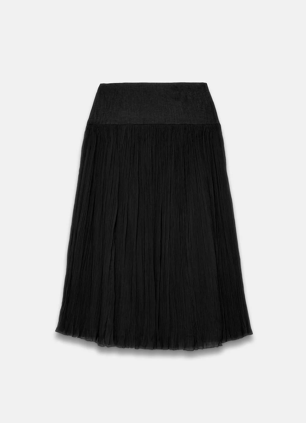 5698-black-drop-waist-crinkle-midi-skirt-6.webp Black Drop Waist Crinkle Midi Skirt