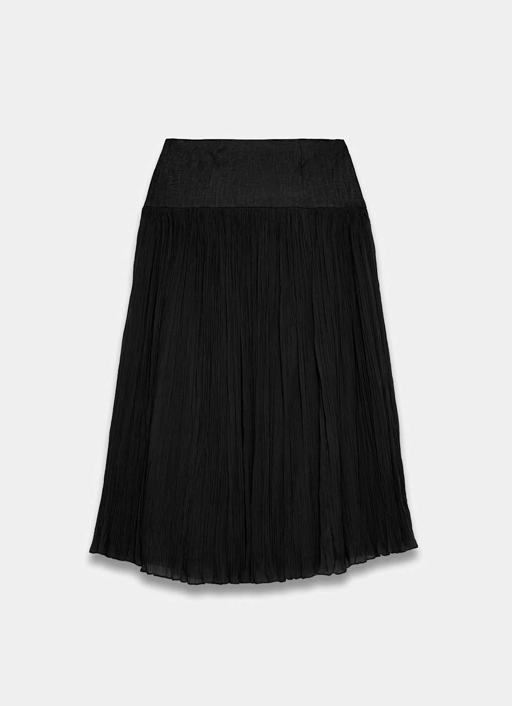 5698-black-drop-waist-crinkle-midi-skirt-7.webp Black Drop Waist Crinkle Midi Skirt