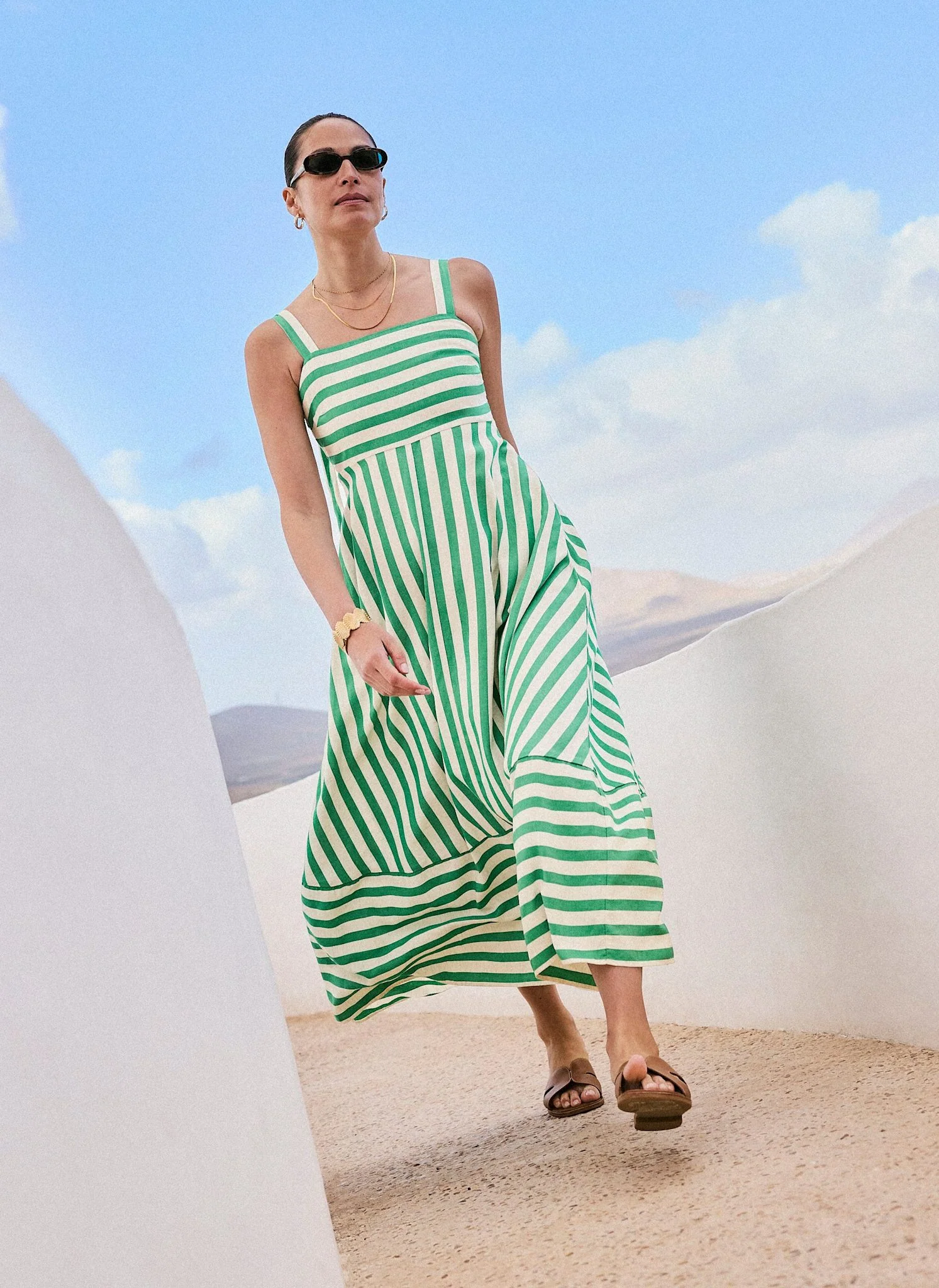 574-green-striped-midi-dress-3.webp Green Striped Midi Dress