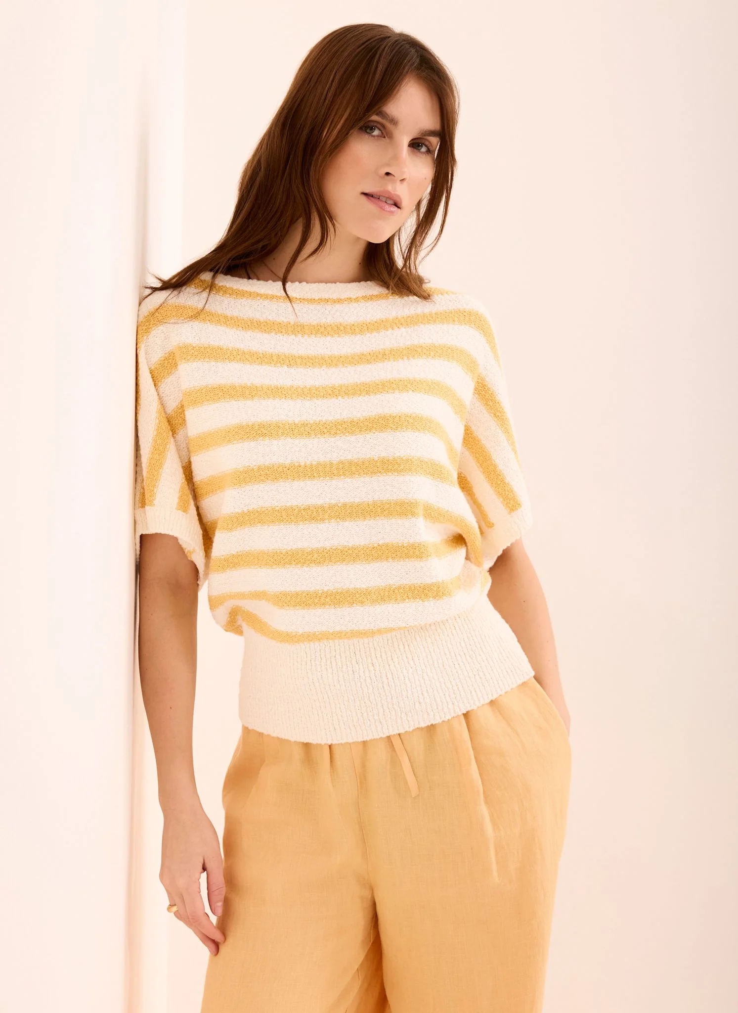 5780-yellow-striped-textured-knit-top-3.webp Yellow Striped Textured Knit Top