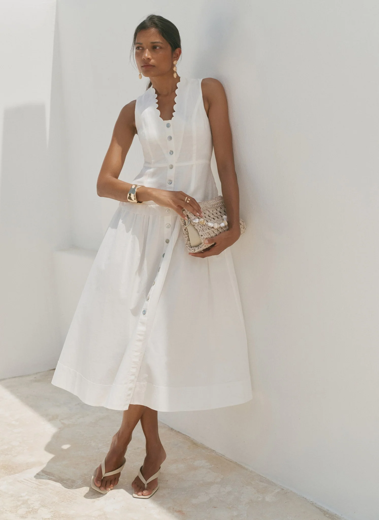 5808-white-ramie-drop-waist-maxi-dress-4.webp White Ramie Drop Waist Maxi Dress