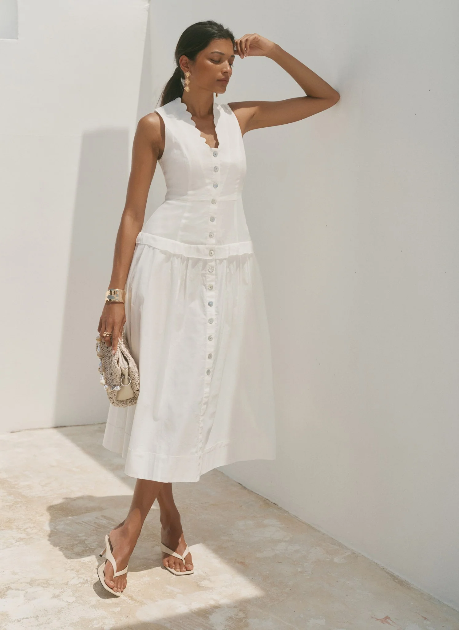 5808-white-ramie-drop-waist-maxi-dress-5.webp White Ramie Drop Waist Maxi Dress