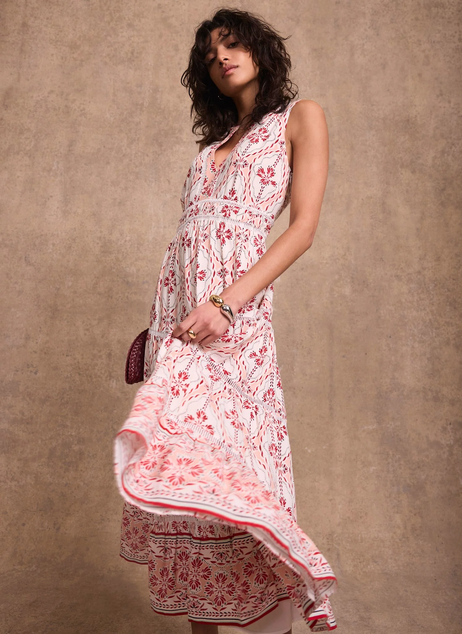 5832-pink-geo-print-maxi-dress-2.webp Pink Geo Print Maxi Dress