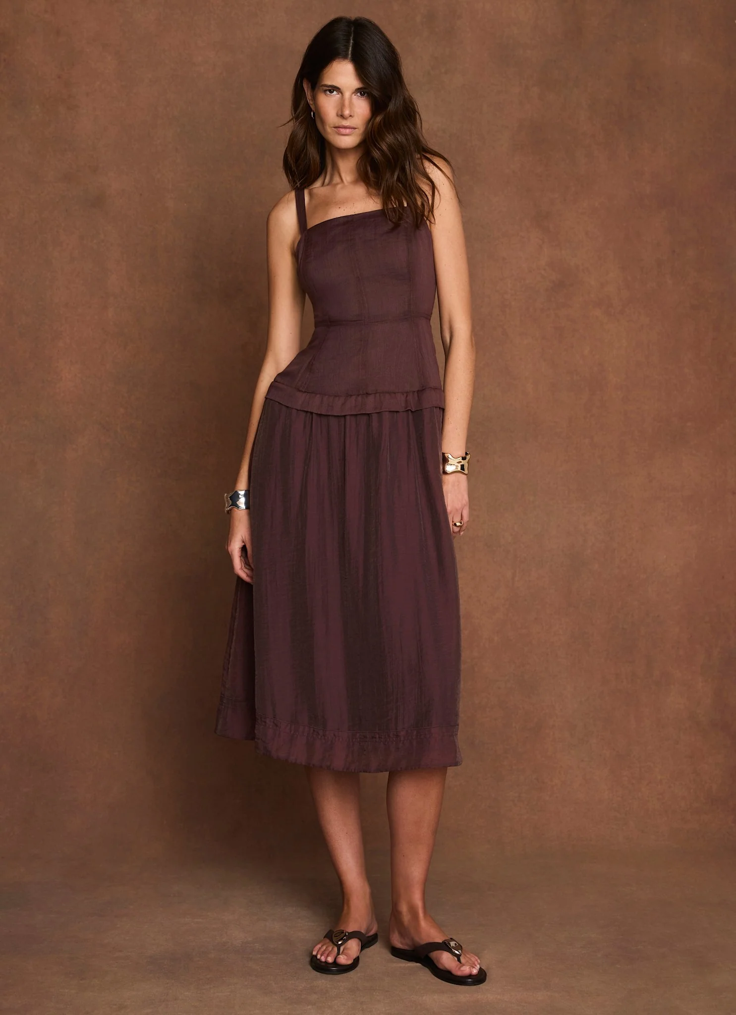 5970-burgundy-ramie-drop-waist-midi-dress-1.webp Burgundy Ramie Drop Waist Midi Dress