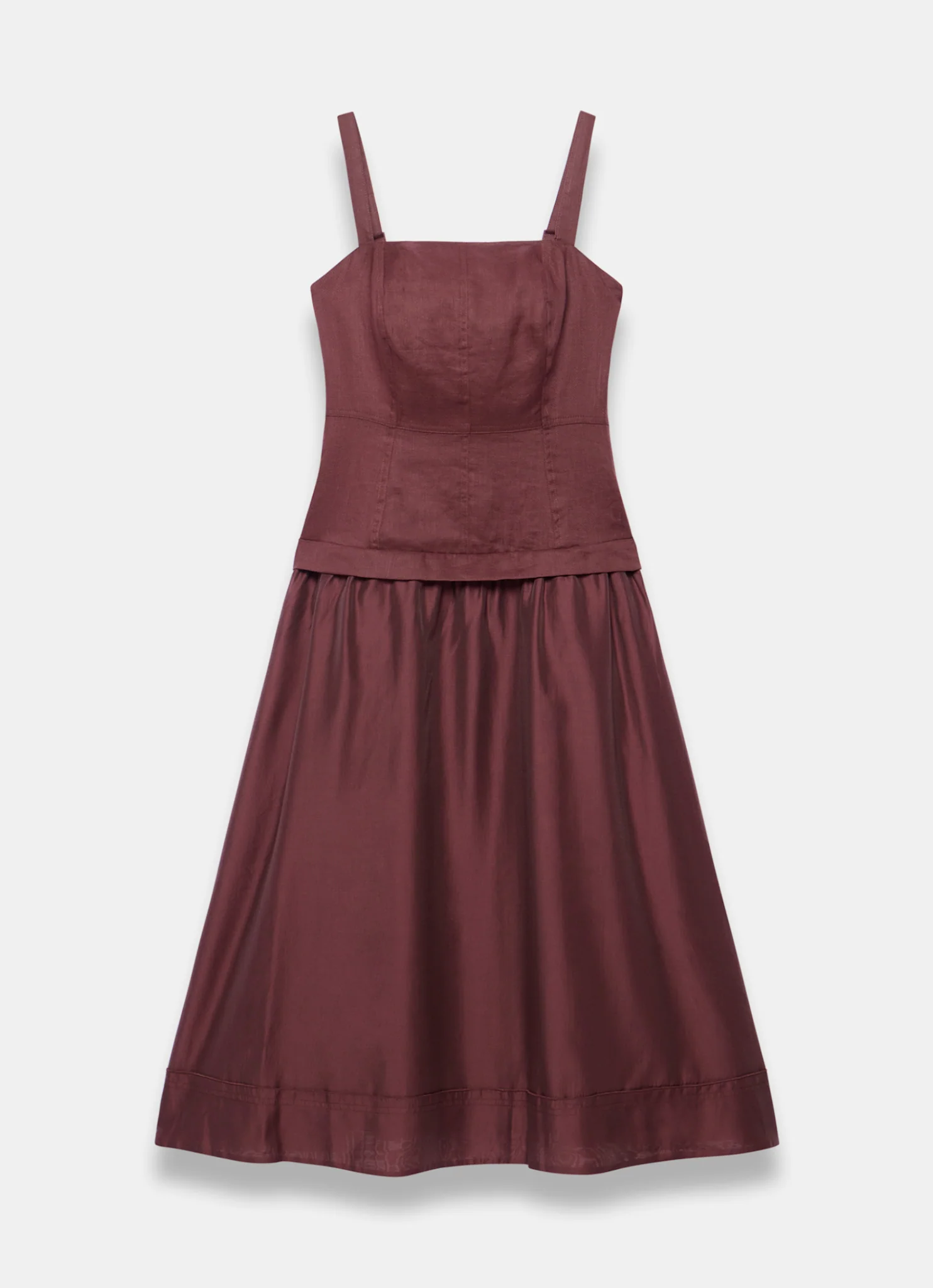 5970-burgundy-ramie-drop-waist-midi-dress-7.webp Burgundy Ramie Drop Waist Midi Dress