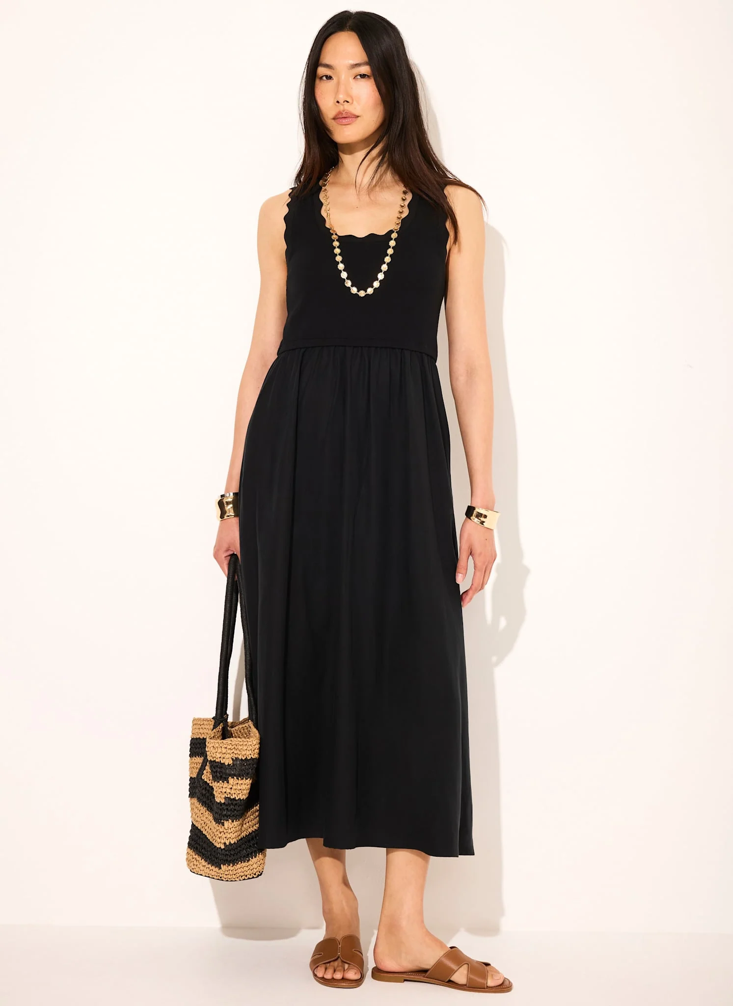 6-black-scallop-trim-midi-dress-2.webp Black Scallop Trim Midi Dress