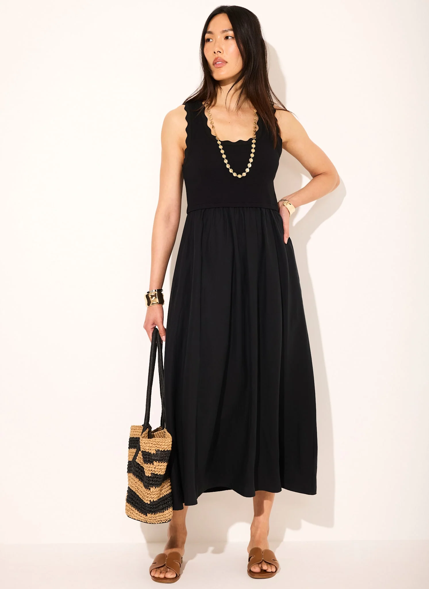 6-black-scallop-trim-midi-dress-4.webp Black Scallop Trim Midi Dress