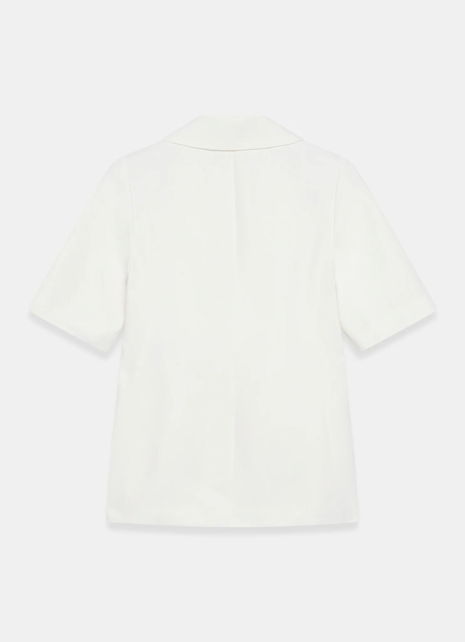 Cream Linen Blend Short Sleeve Blazer