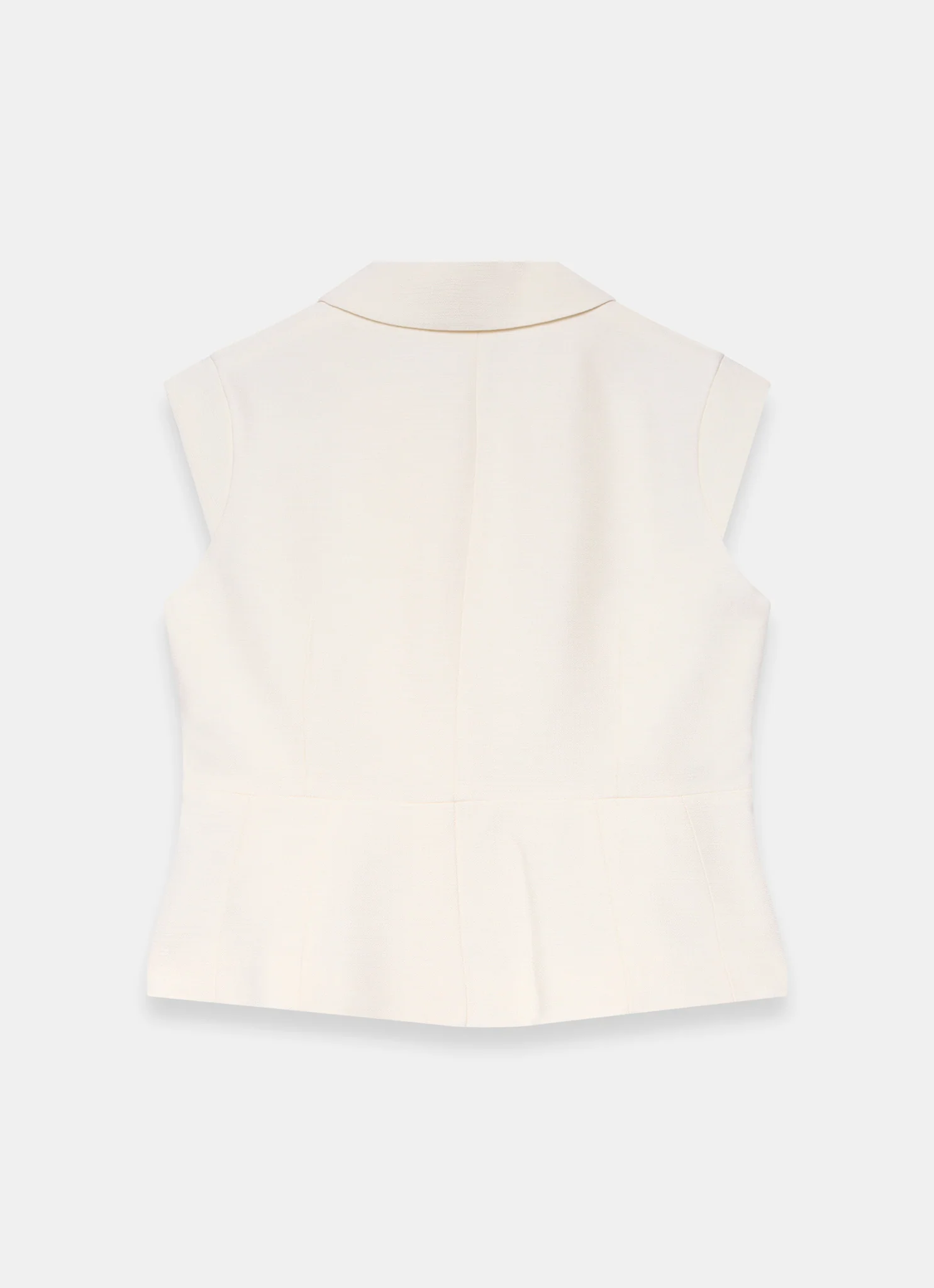 Cream Asymmetric Tailored Waistcoat