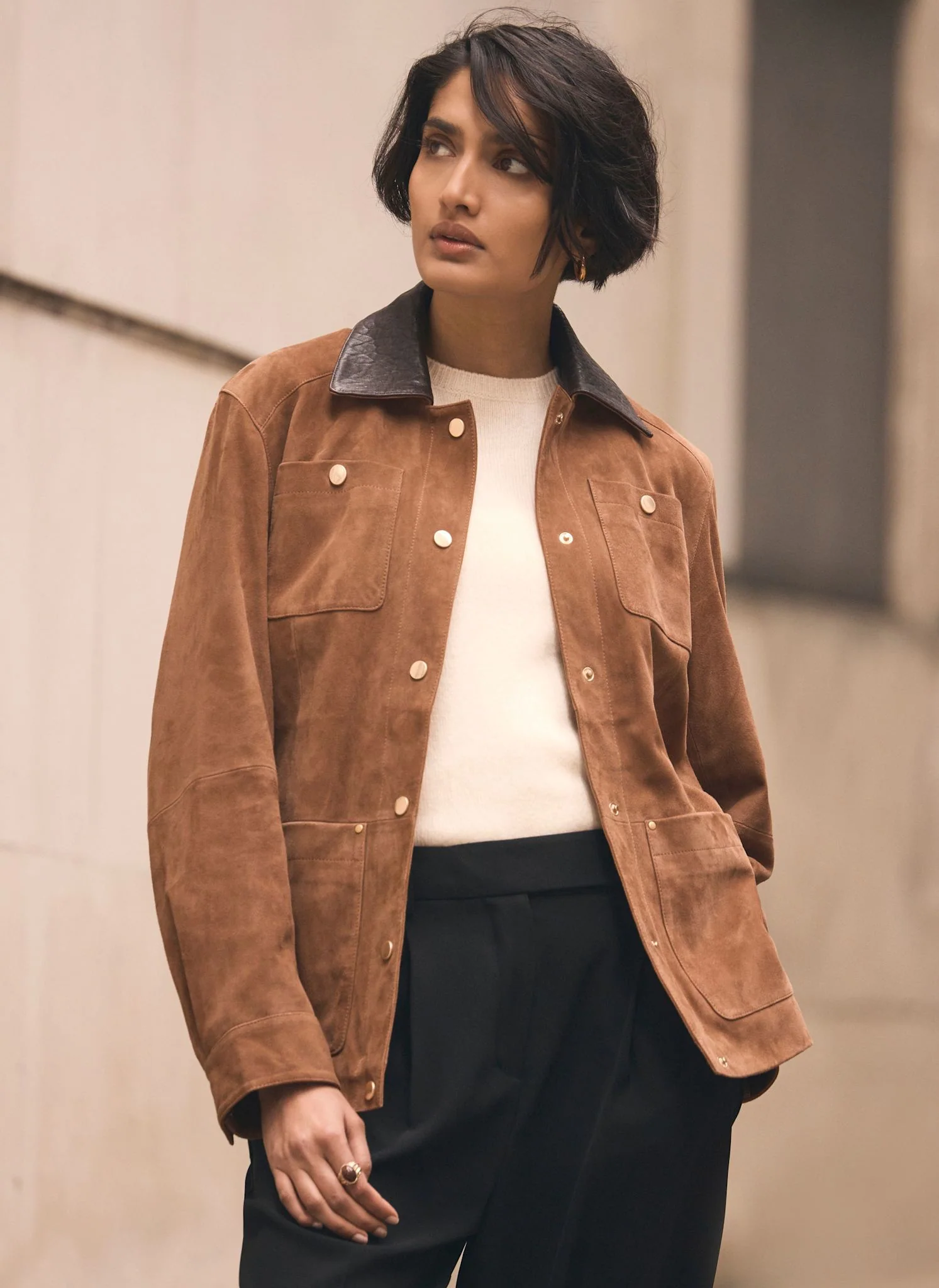 Tan Suede Barn Jacket