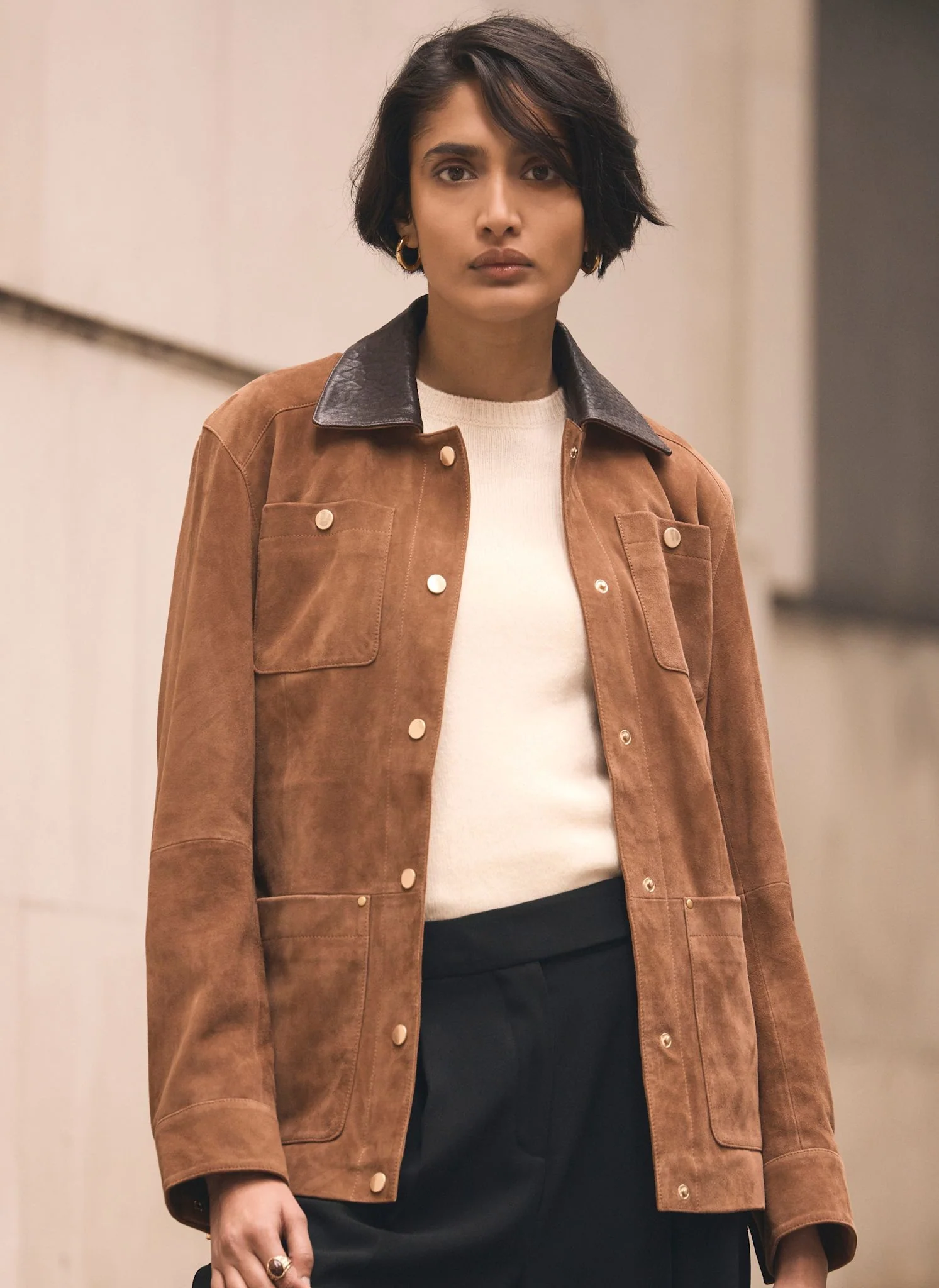 Tan Suede Barn Jacket
