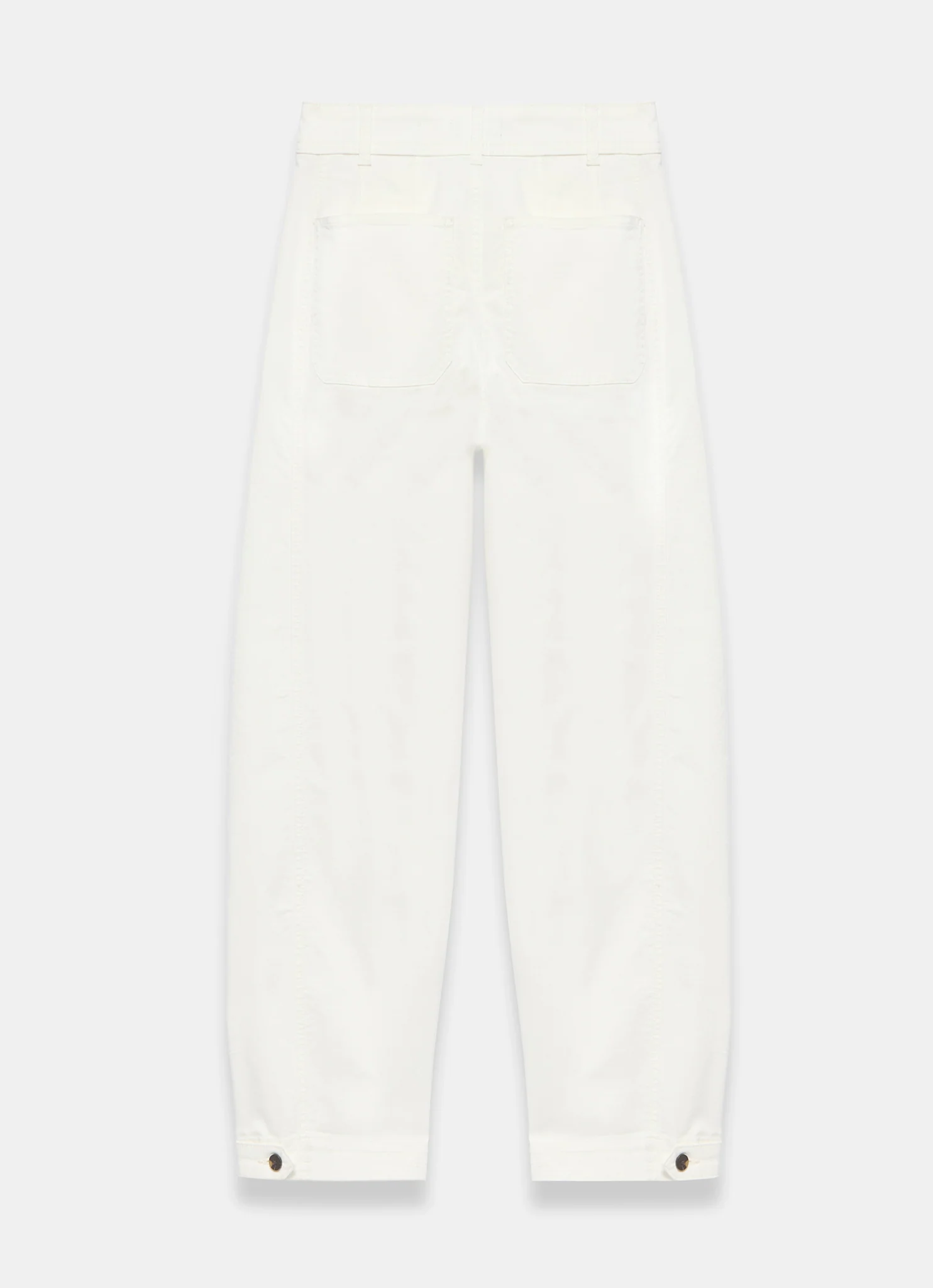 White Washed Barrel Leg Chino Trousers