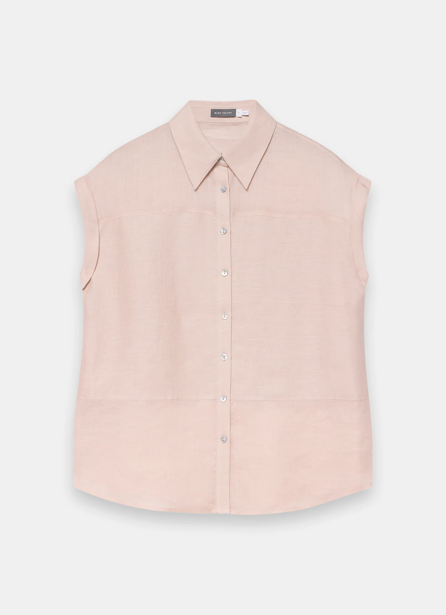 6126-pink-linen-blend-sheer-panel-shirt-6.webp Pink Linen Blend Sheer Panel Shirt