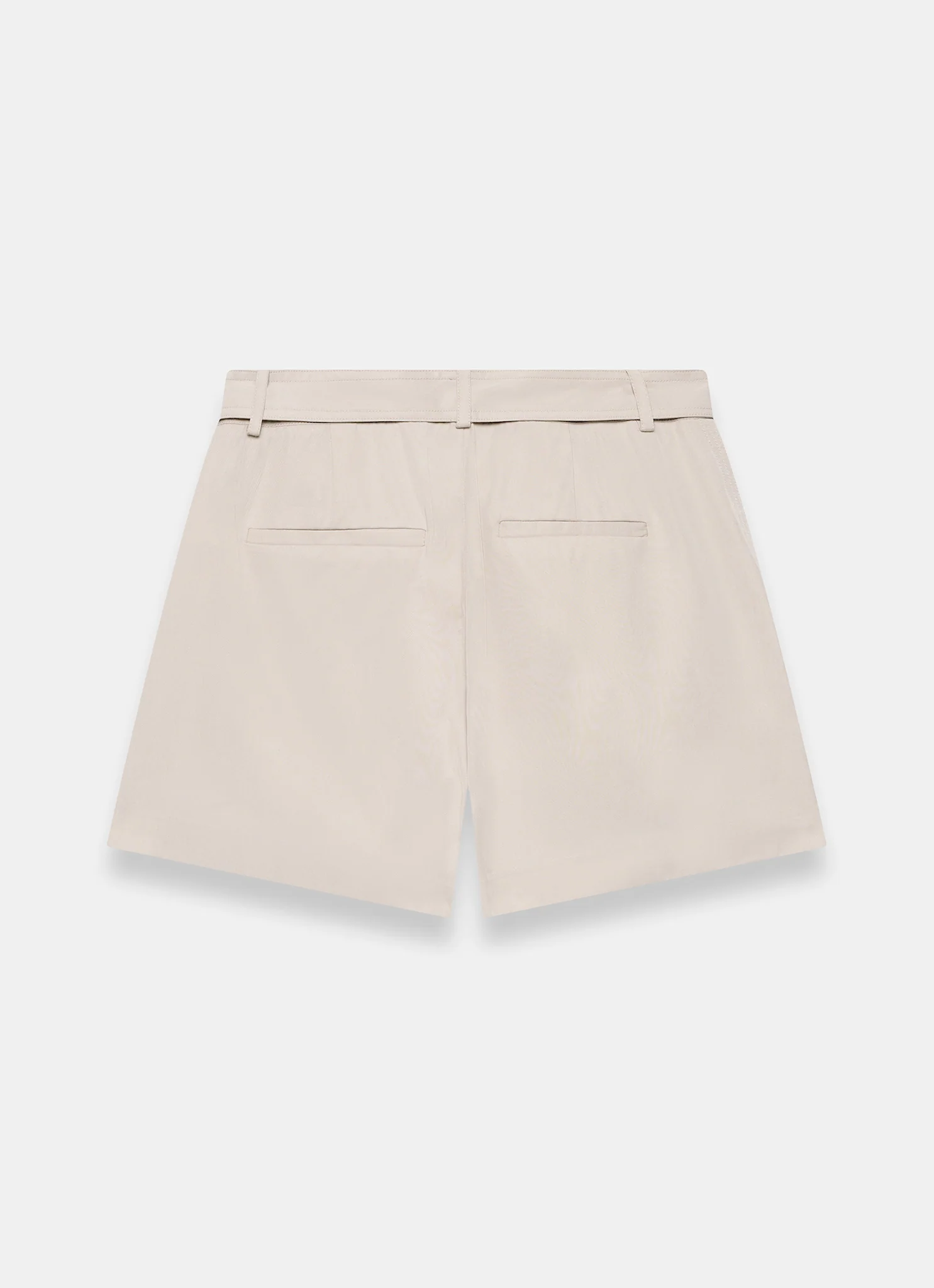 Neutral Tie Waist Shorts