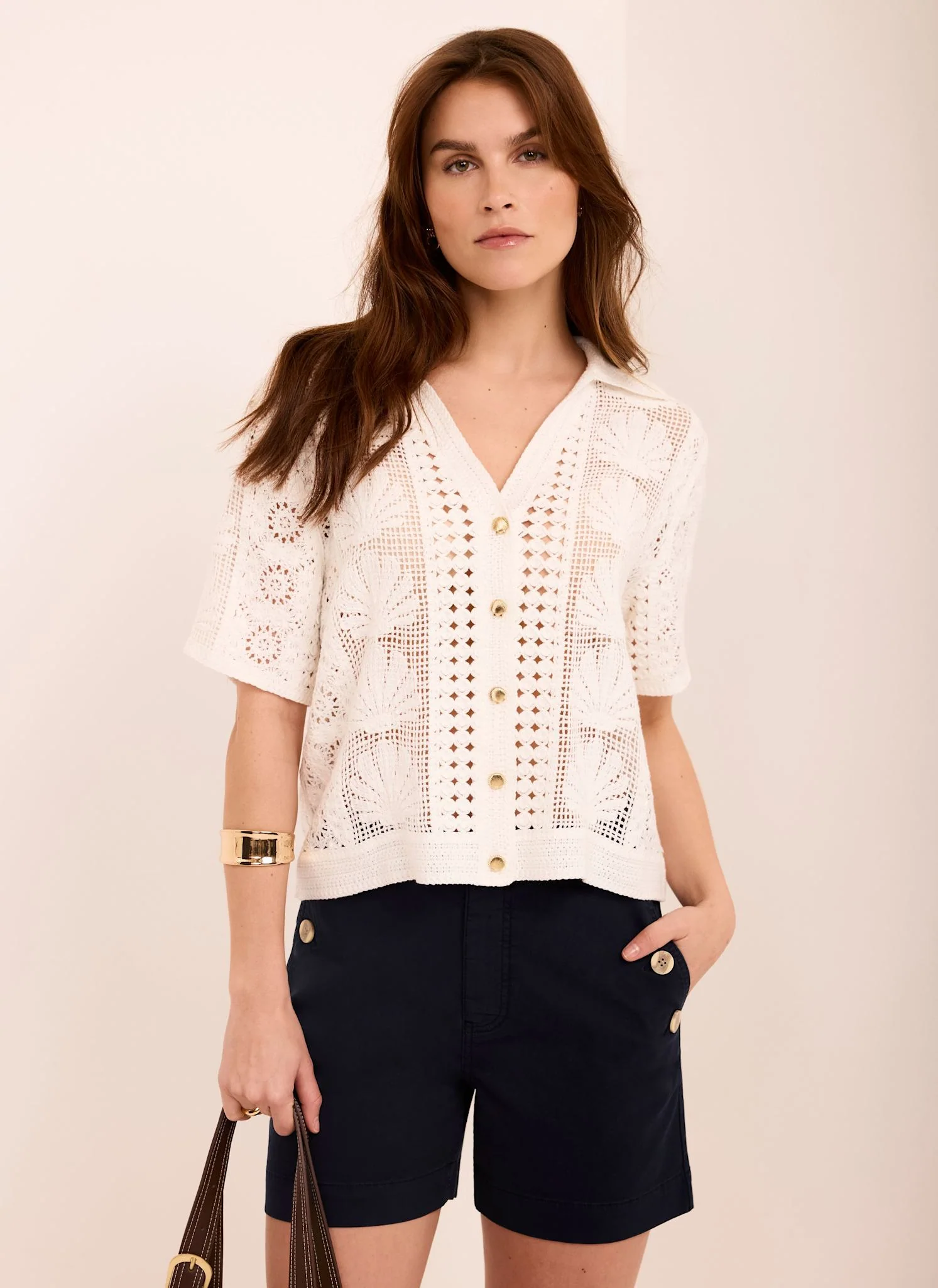 6206-navy-button-front-chino-shorts-1.webp Navy Button Front Chino Shorts
