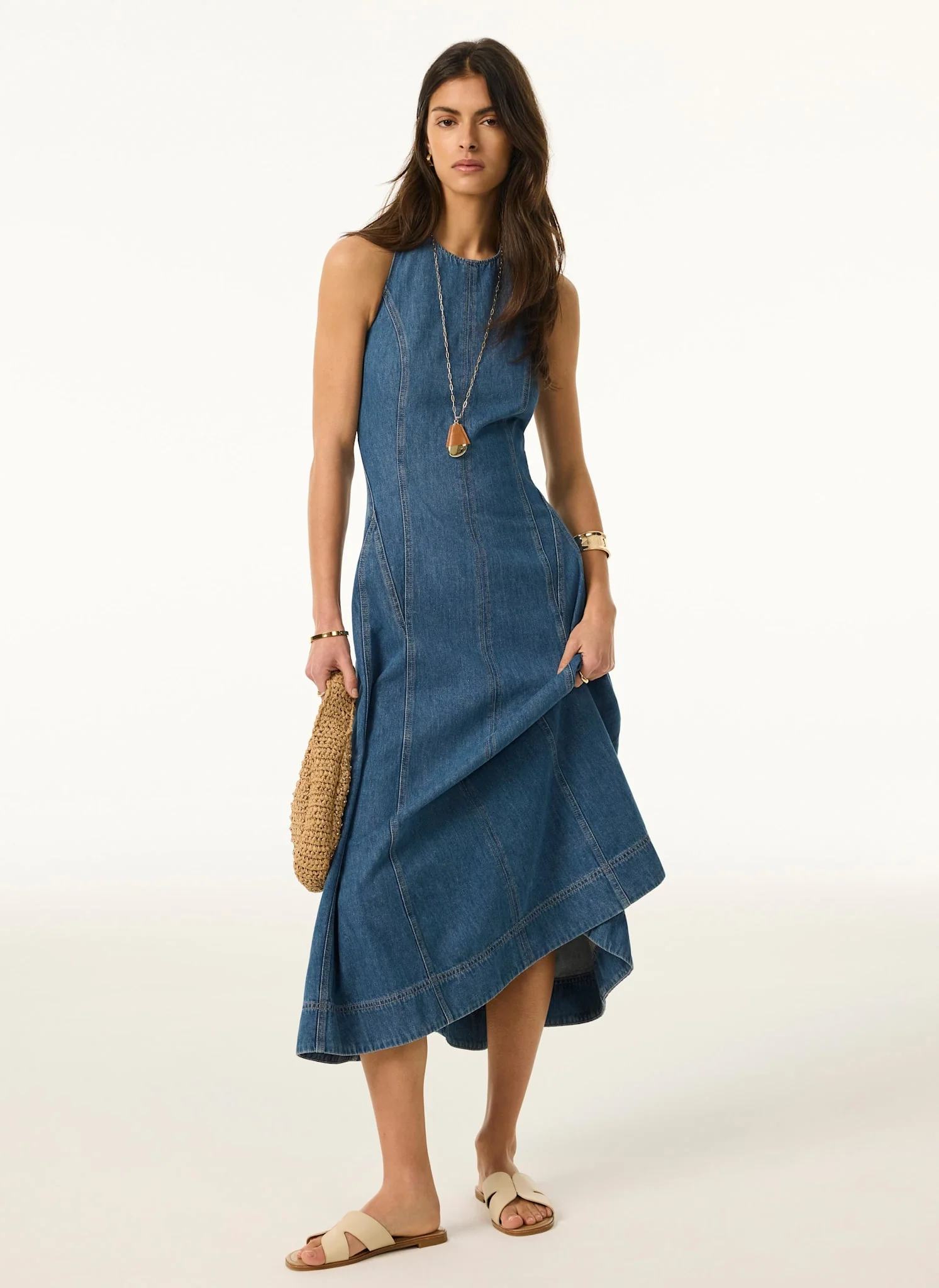 6278-mid-indigo-denim-halter-midi-dress-1.webp Mid Indigo Denim Halter Midi Dress