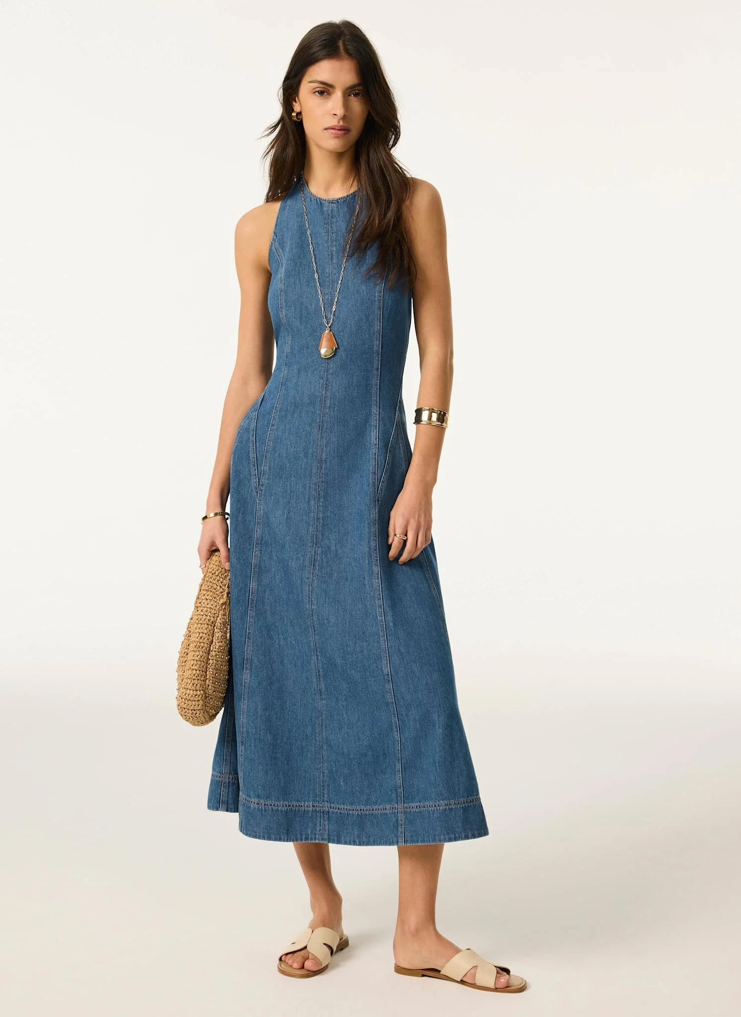 6278-mid-indigo-denim-halter-midi-dress-4.webp Mid Indigo Denim Halter Midi Dress