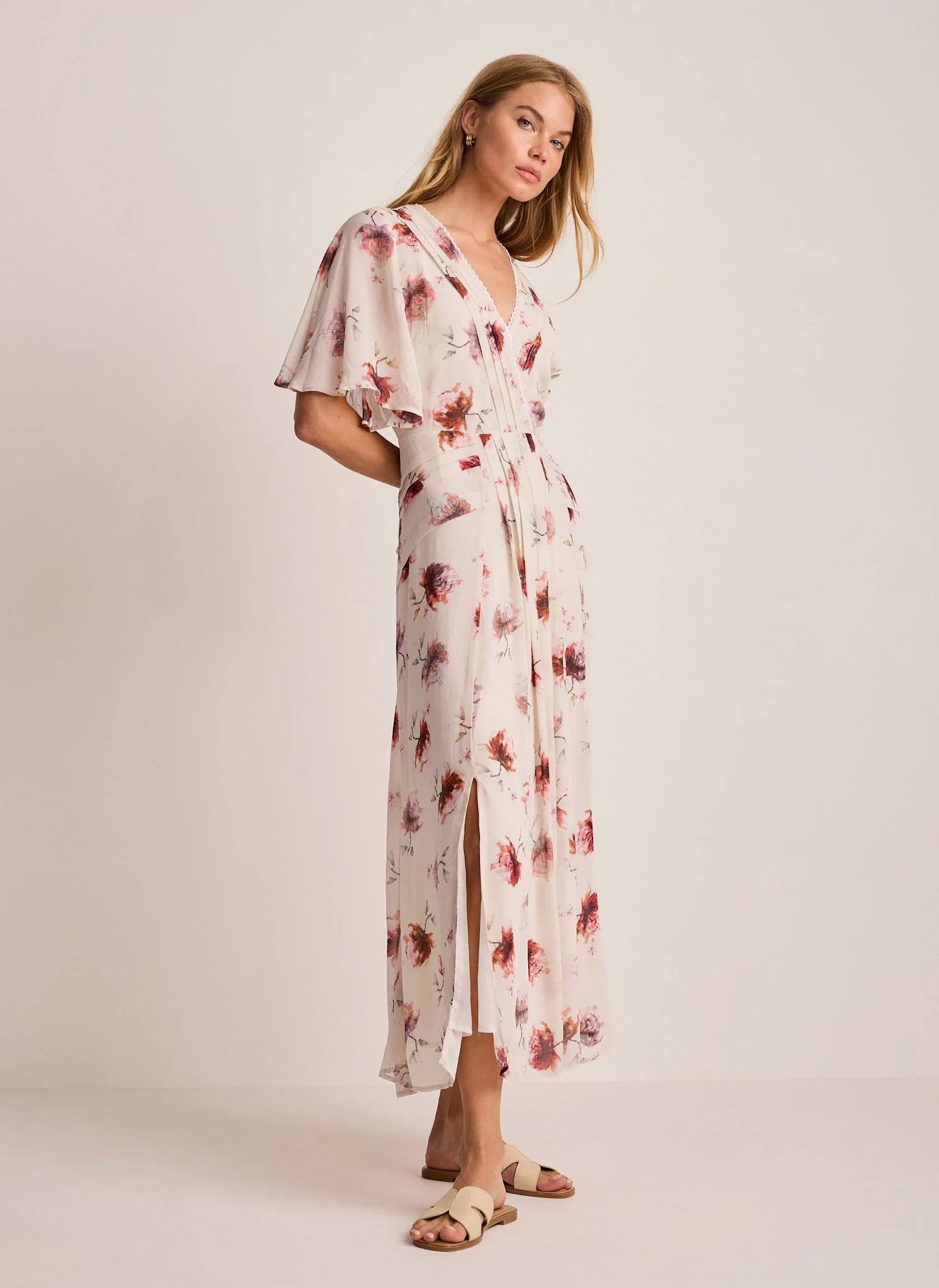 6294-cream-floral-print-midi-dress-5.webp Cream Floral Print Midi Dress