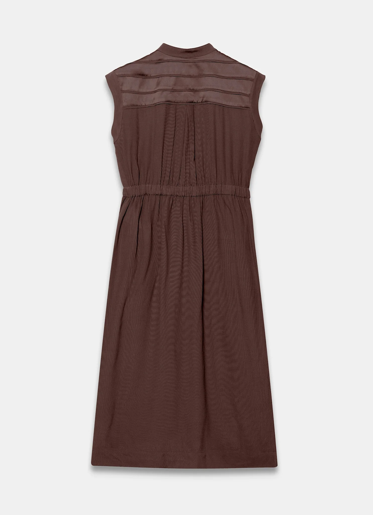 Brown Utility Midi Shirt Dress