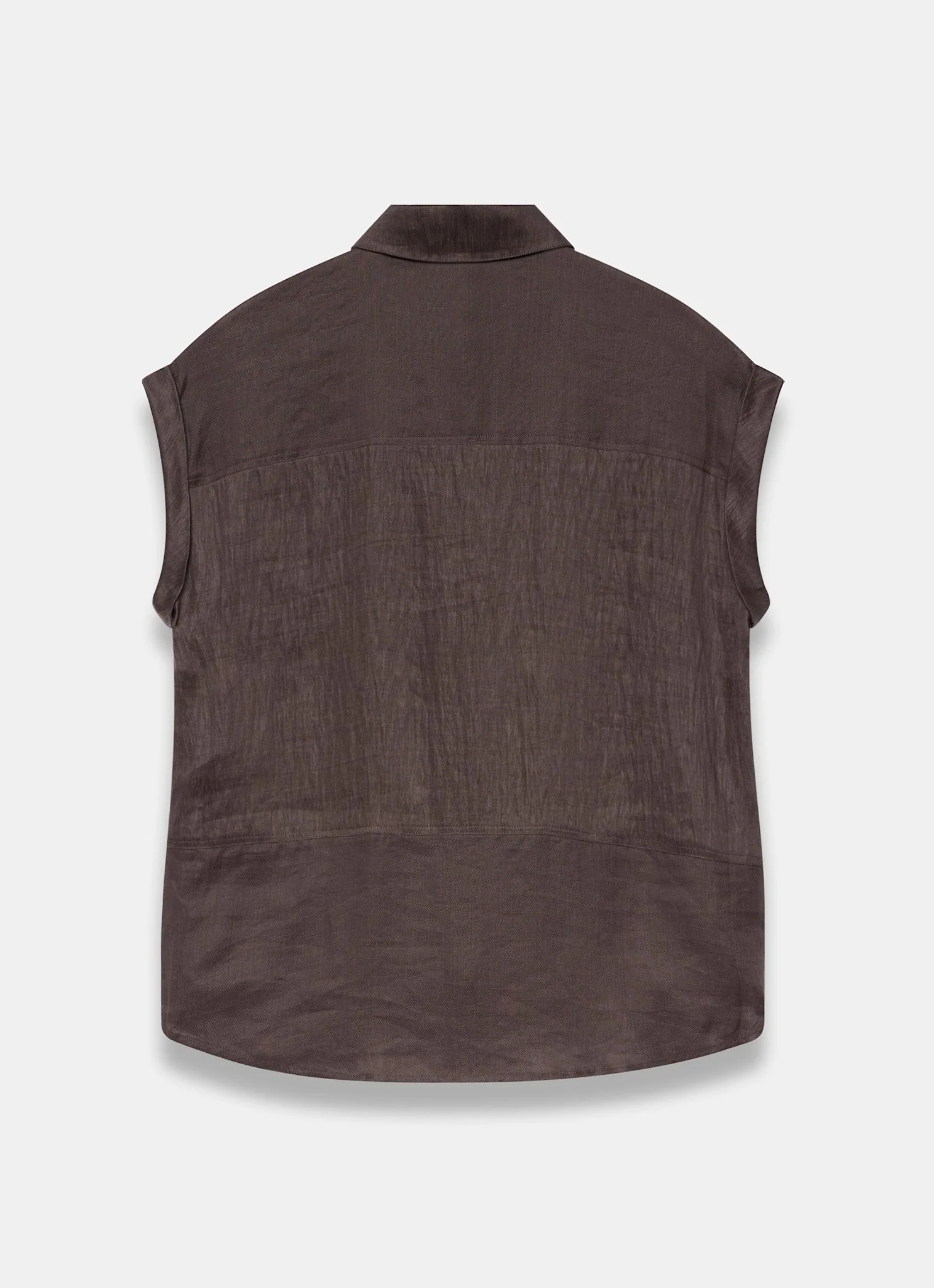 6356-brown-linen-blend-shirt-7.webp Brown Linen Blend Shirt