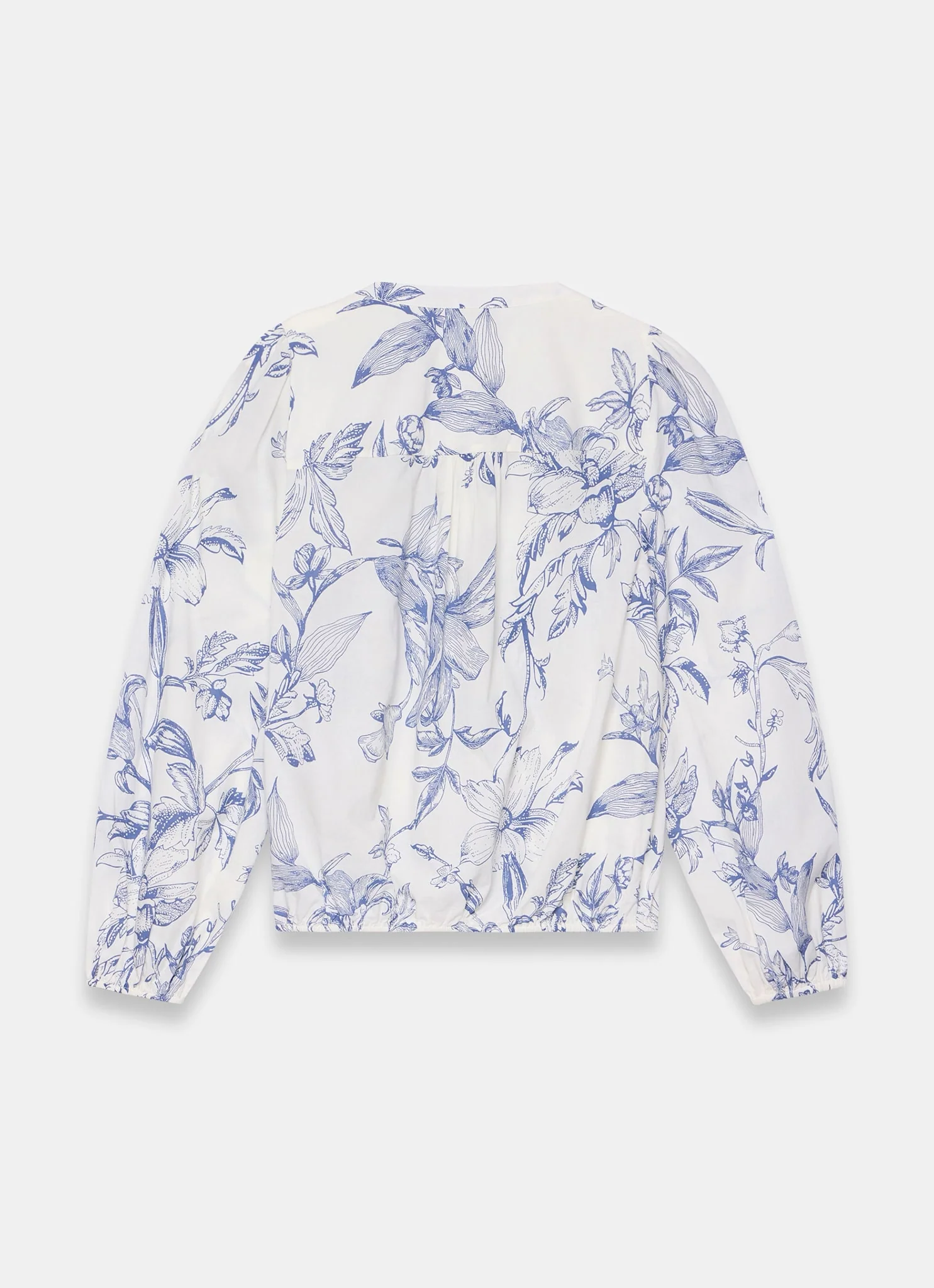 6368-blue-cotton-floral-print-blouse-7.webp Blue Cotton Floral Print Blouse