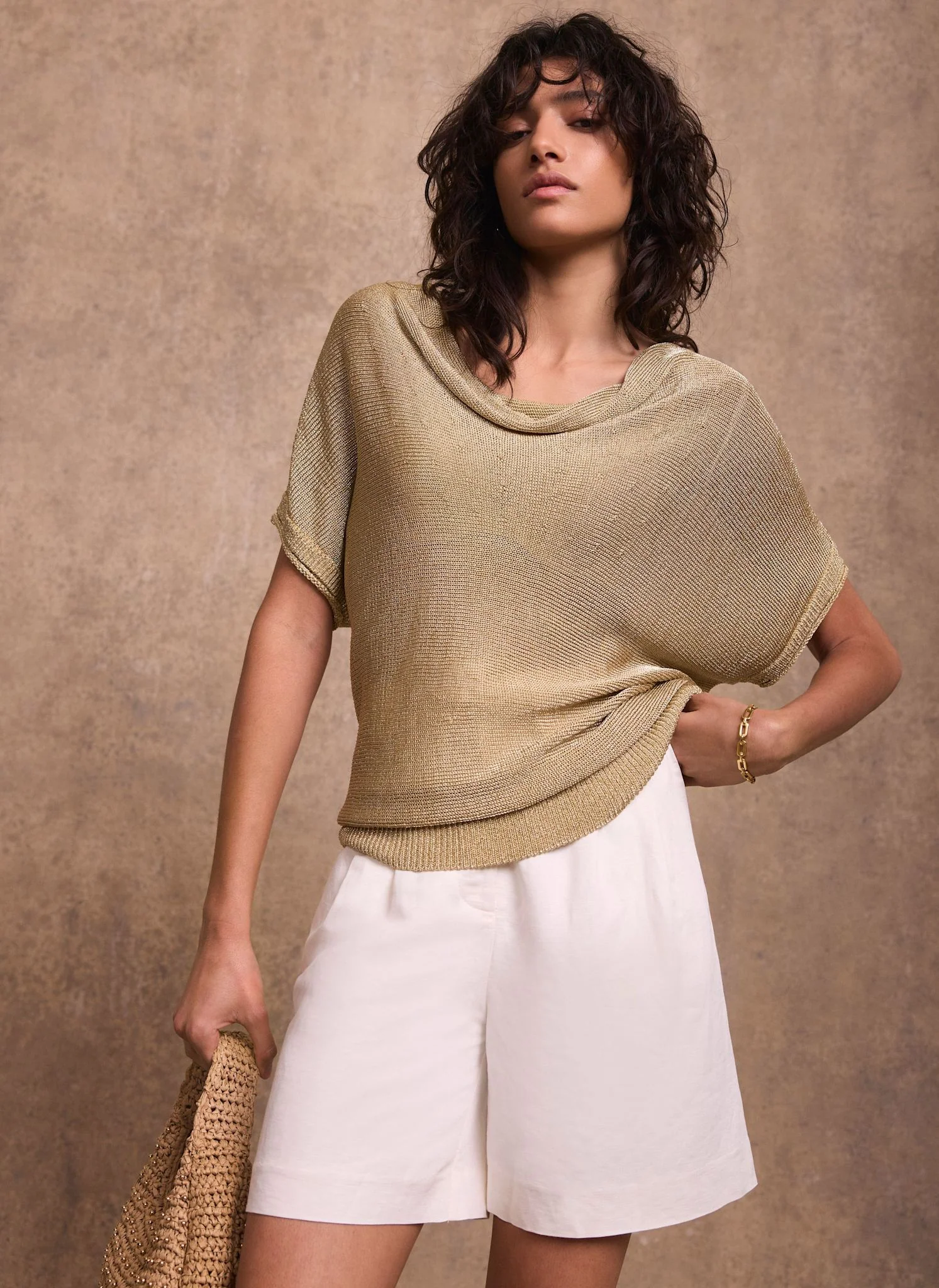 6418-gold-metallic-batwing-knit-top-2.webp Gold Metallic Batwing Knit Top