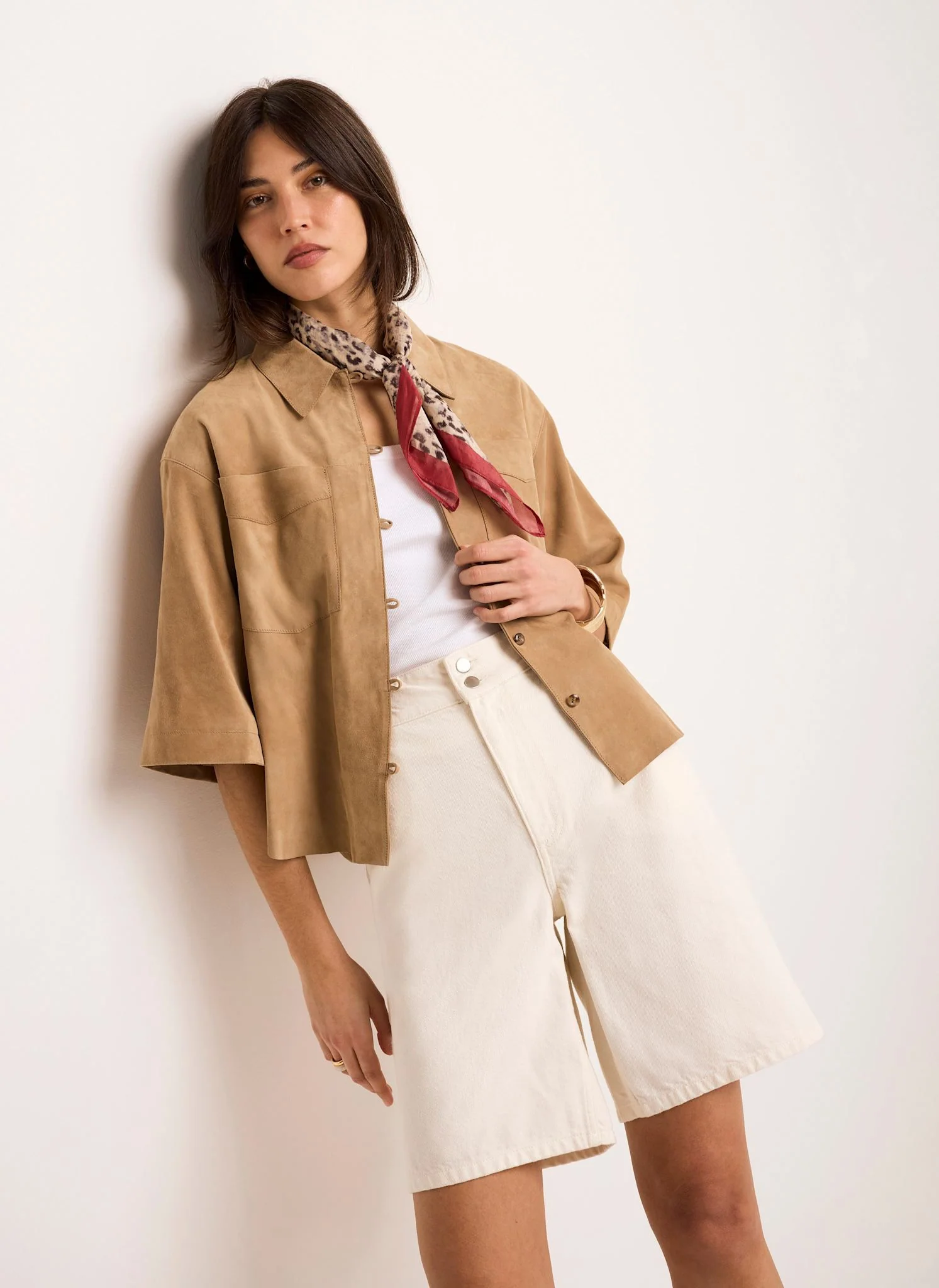 6424-cream-denim-mid-length-shorts-5.webp Cream Denim Mid Length Shorts