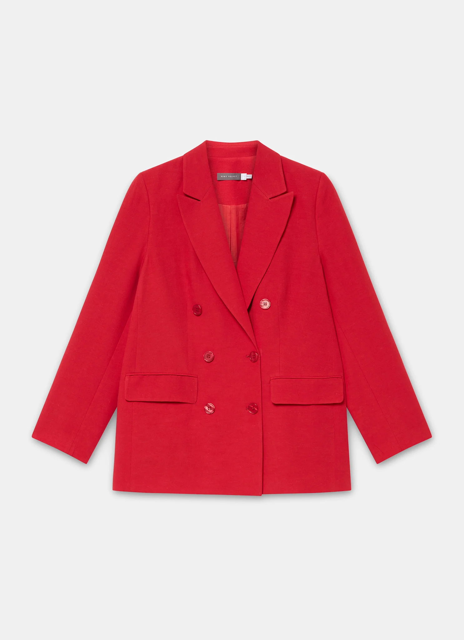 Red Double Breasted Blazer